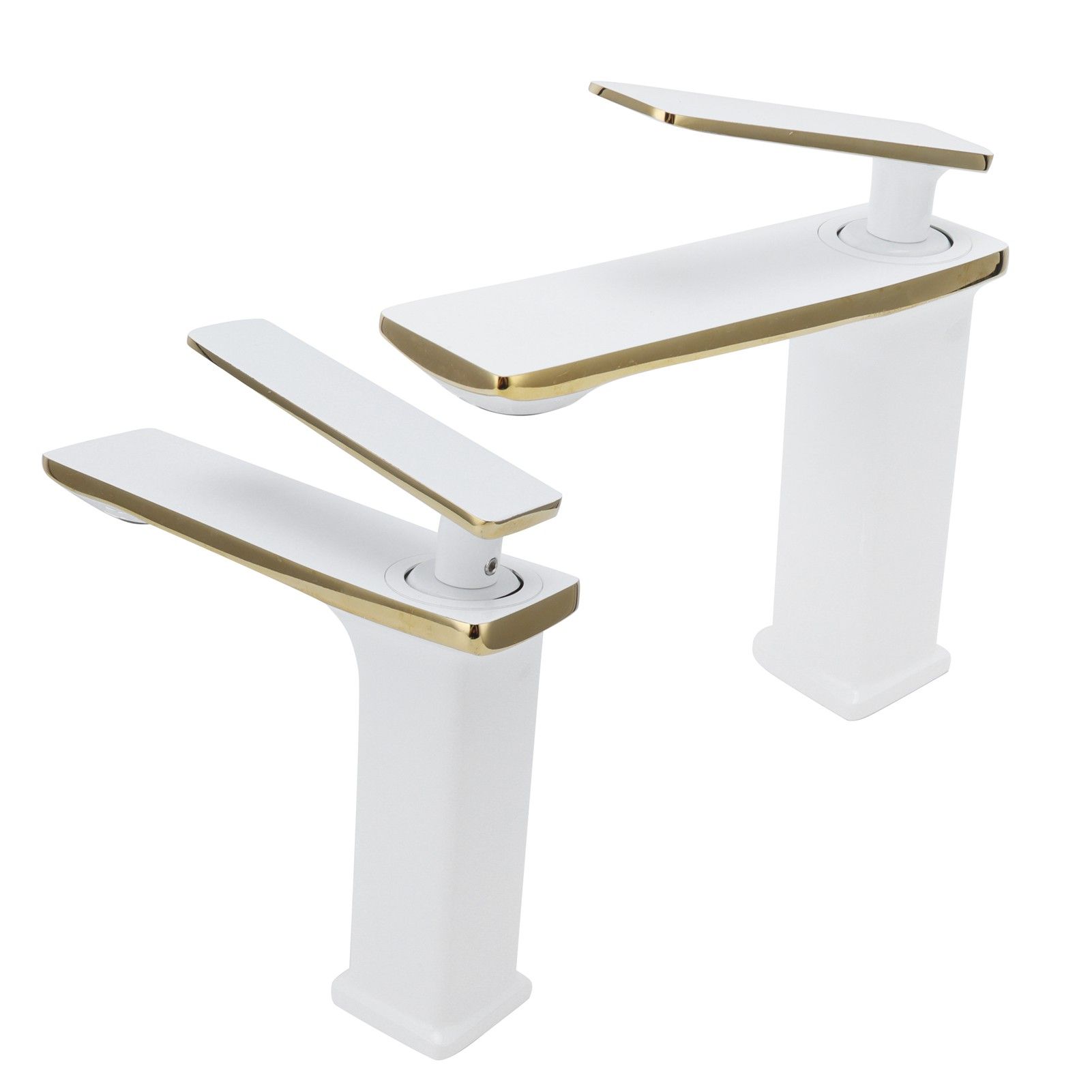 Copper Wash Basin Tap Hot Cold Mixing Faucet with Single Hole Long Handle for view 9