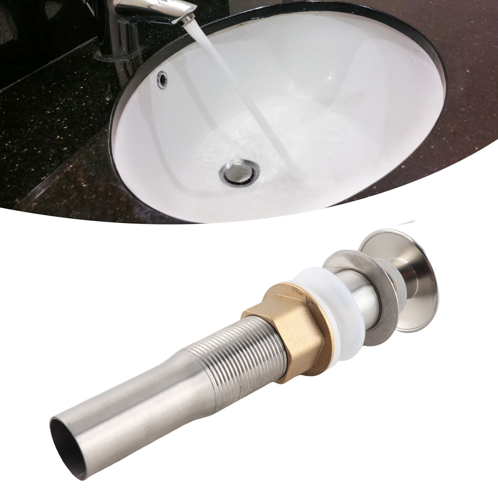 Stainless Steel Sink Drain with Overflow Undercounter Sink Drain Filter view 12