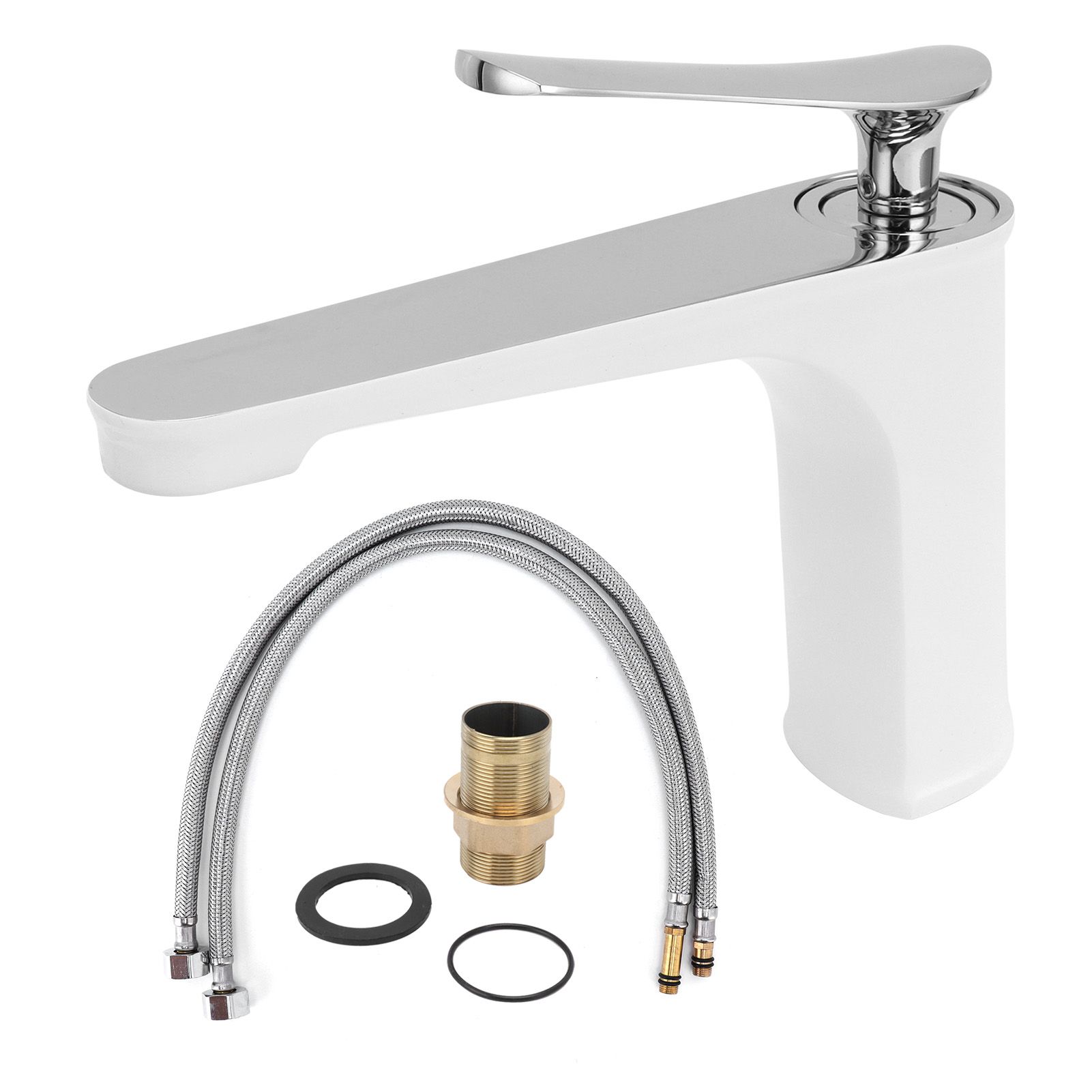 Single Hole Faucet Under Counter Basin Hot and Cold Water Tap for Bathroom view 2
