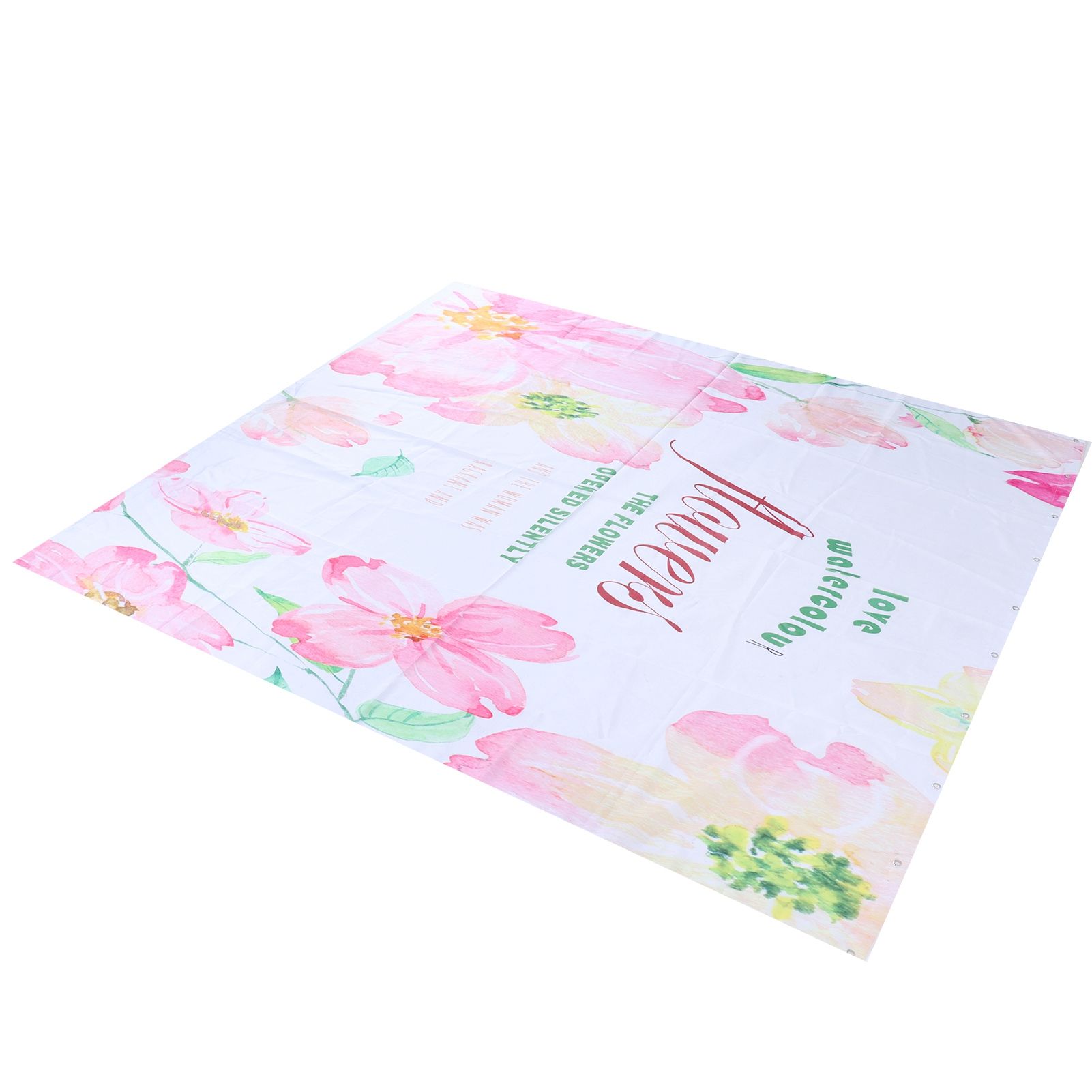 Summer Floral Pattern Shower Curtain with Hook Bathroom Curtain for Home view 9