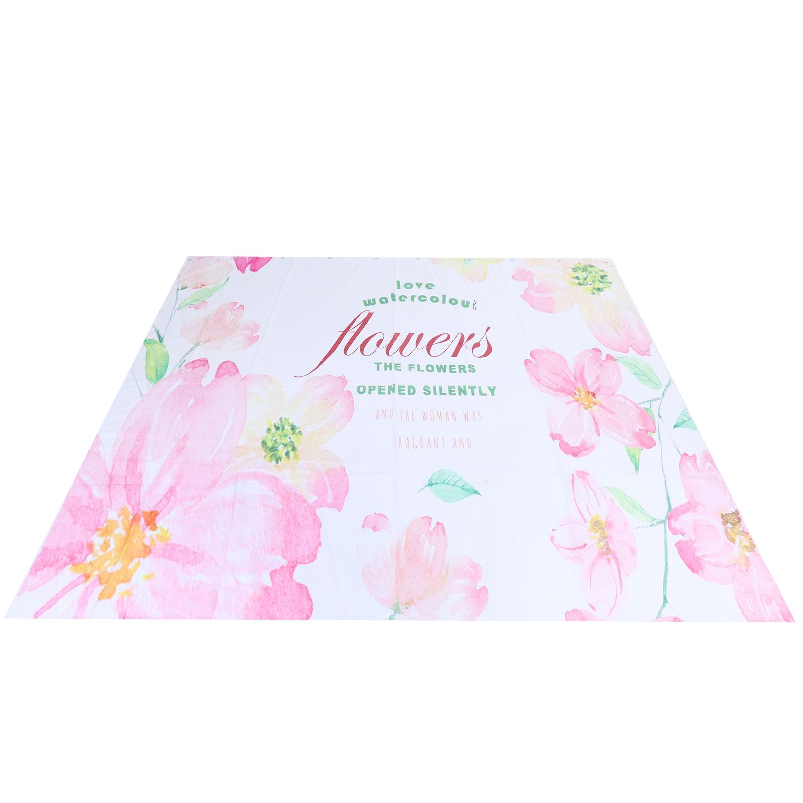 Summer Floral Pattern Shower Curtain with Hook Bathroom Curtain for Home view 5