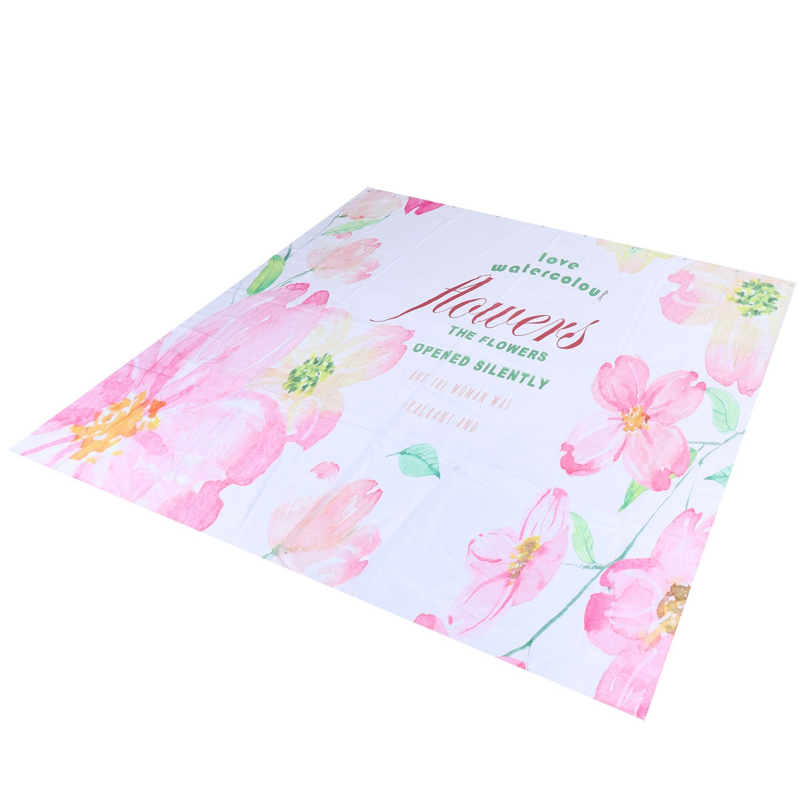 Summer Floral Pattern Shower Curtain with Hook Bathroom Curtain for Home view 6