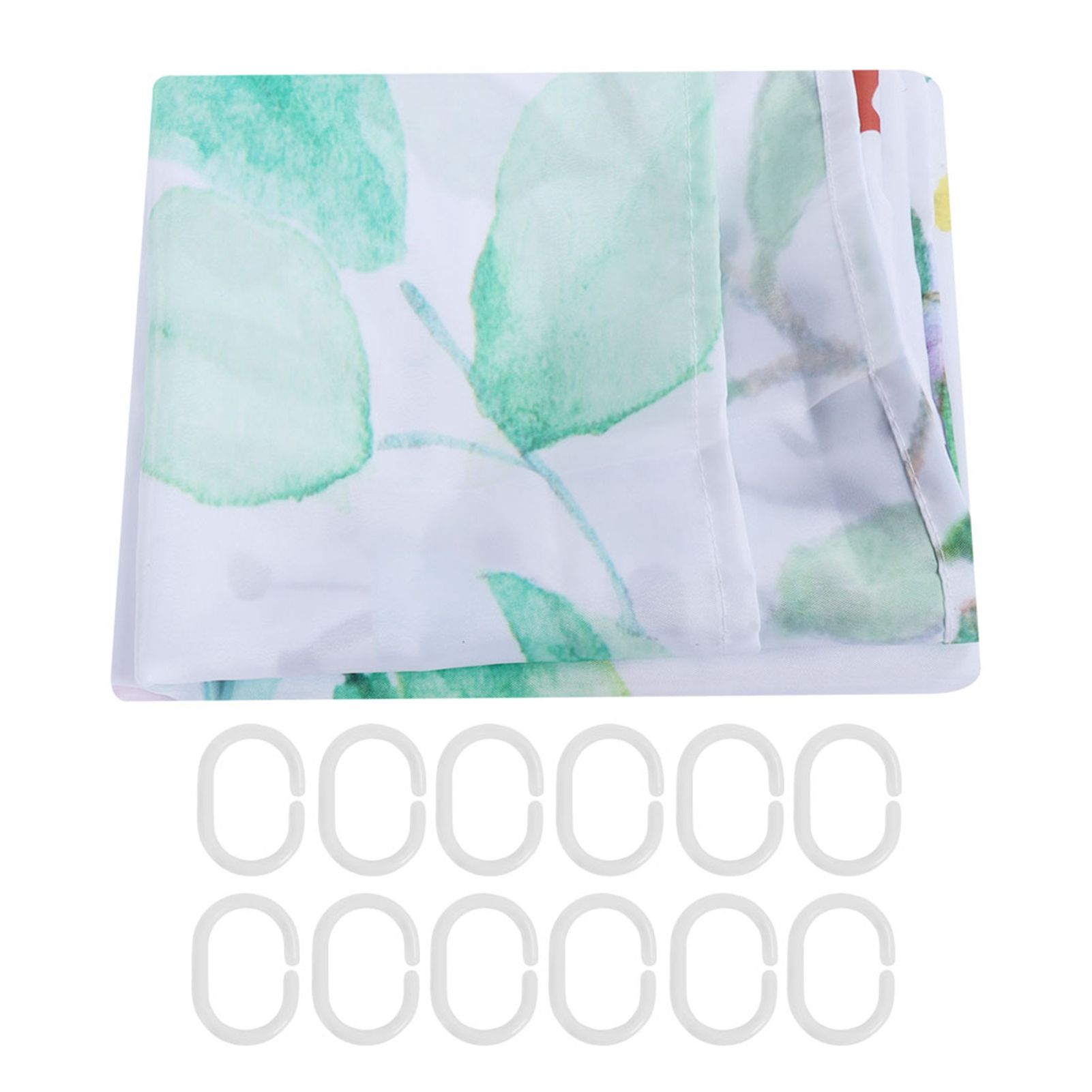 Plant Pattern Shower Curtain Innovative Waterproof Bath Curtain for Bathroom view 3