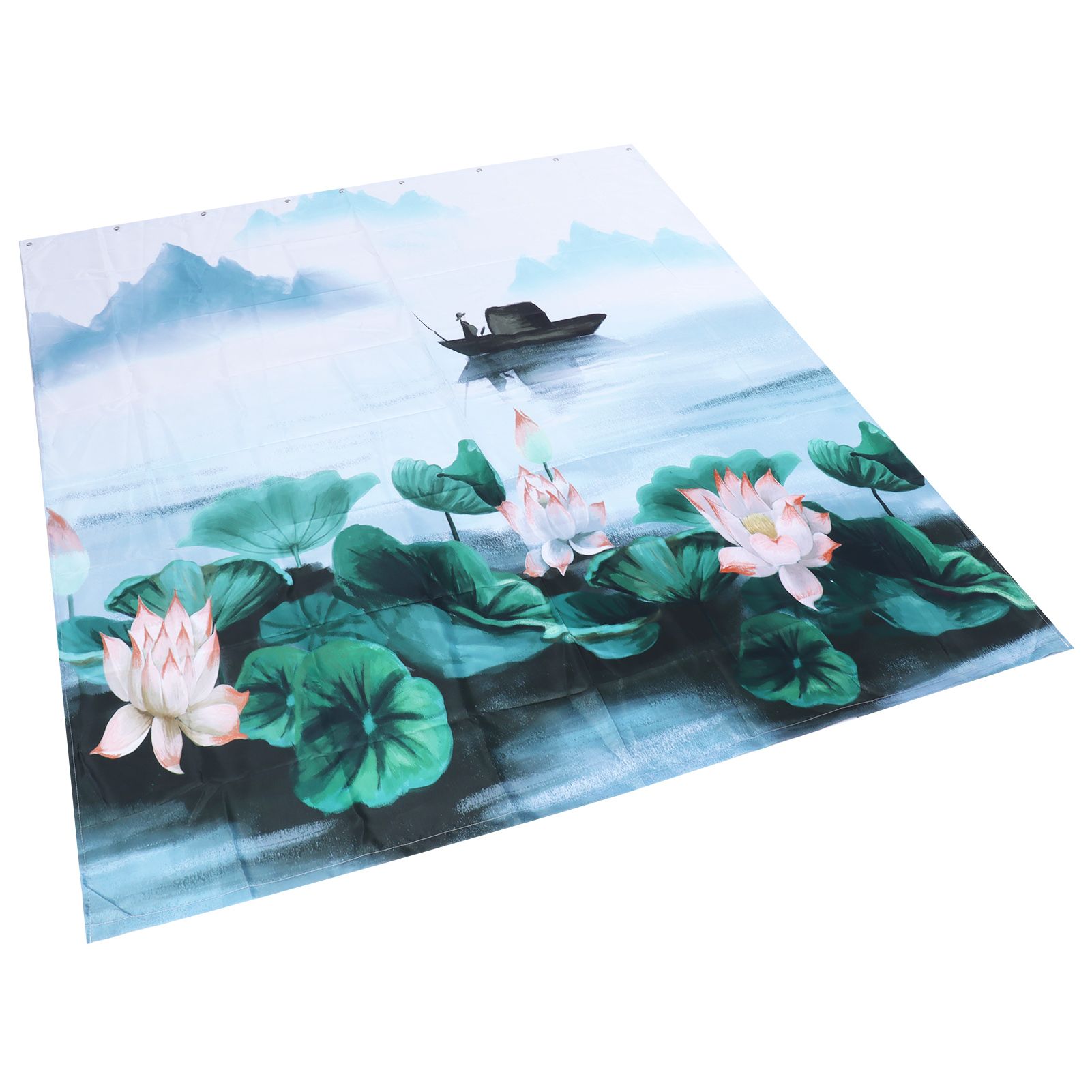 Blackout Curtains Waterproof Flower Pattern Shower Curtain Window Panels for view 4