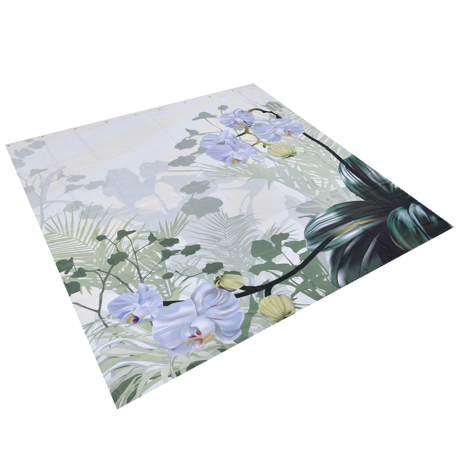 Flower Plants Pattern Shower Curtain Waterproof Polyester Bathroom Curtain view 8