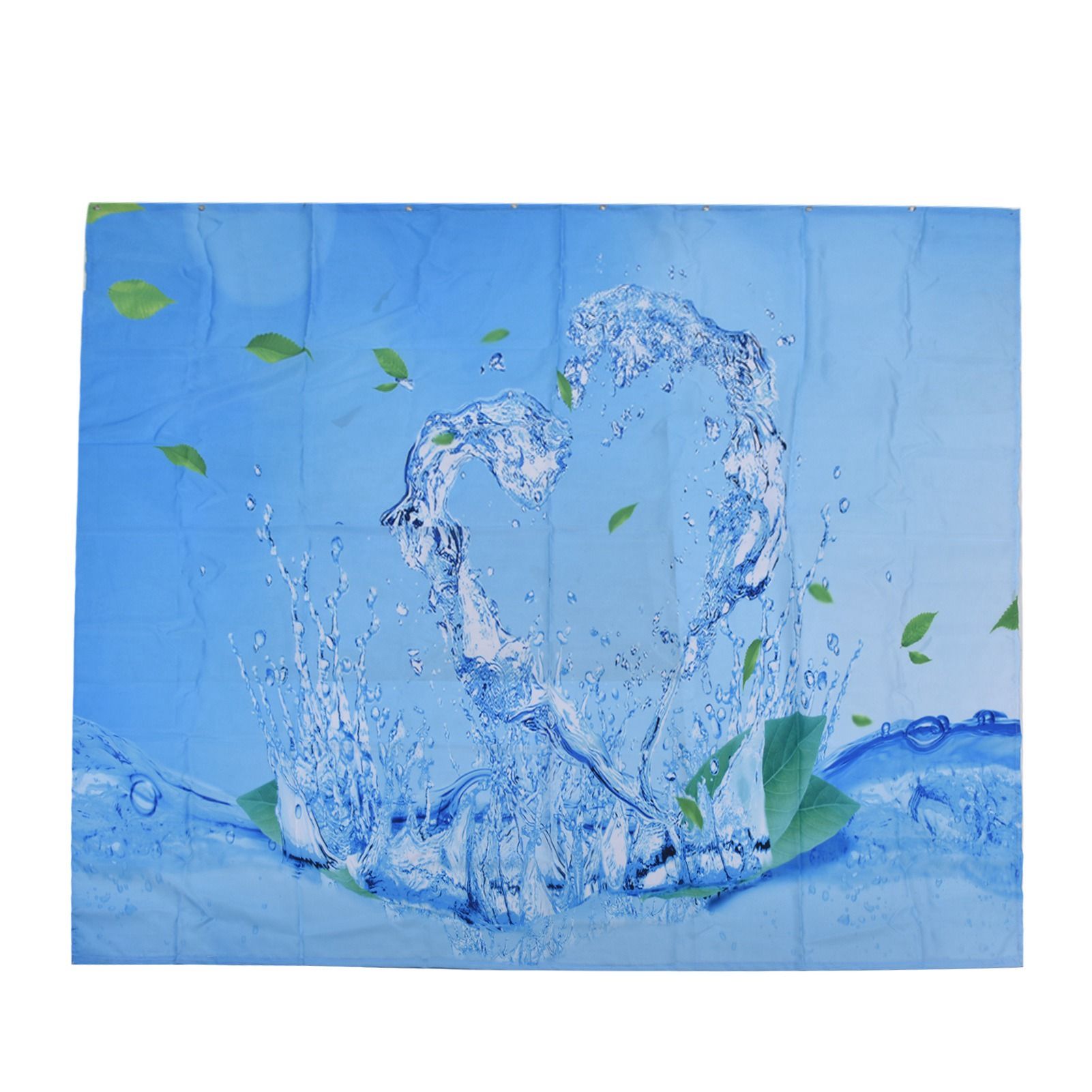 Shower Curtain Waterproof Polyester Blackout Curtain with Hook for Bathroom view 3