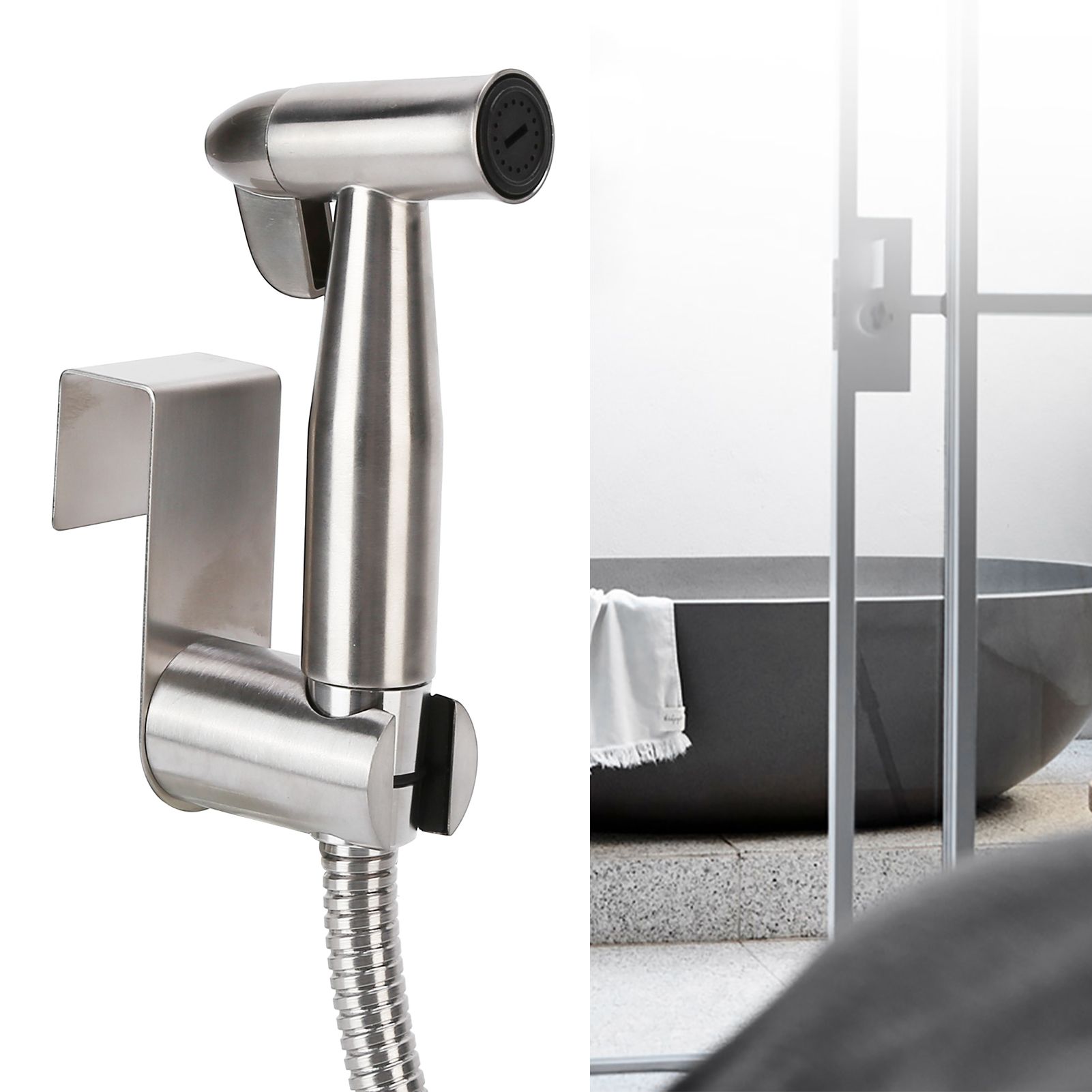 G1/2 Handheld Bidet Sprayer Set Self Cleaning Punch Free Bidet Shower Head for view 12