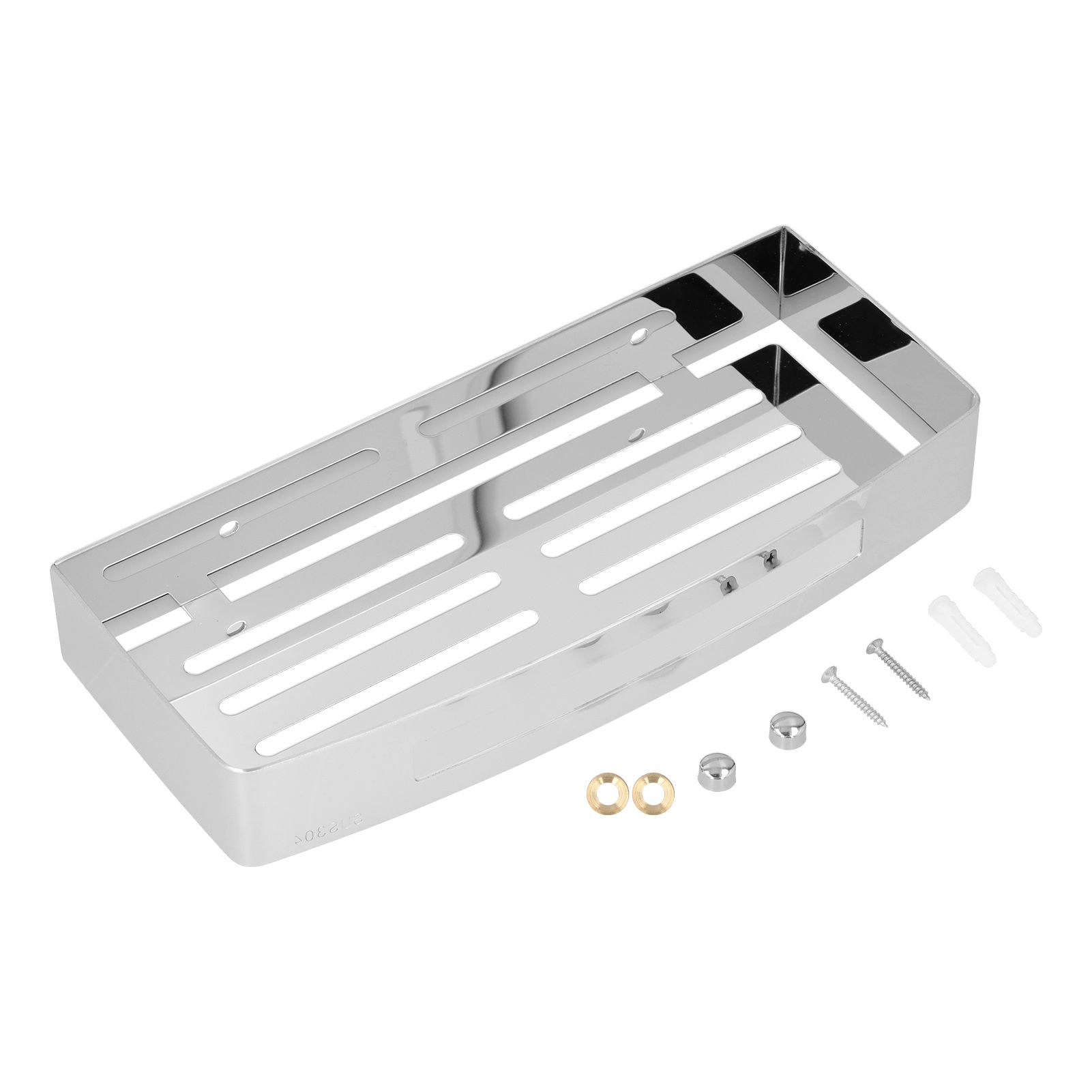 304 Stainless Steel Soap Holder Kitchen Sponge Tray Wall Mounted Shower Shelf