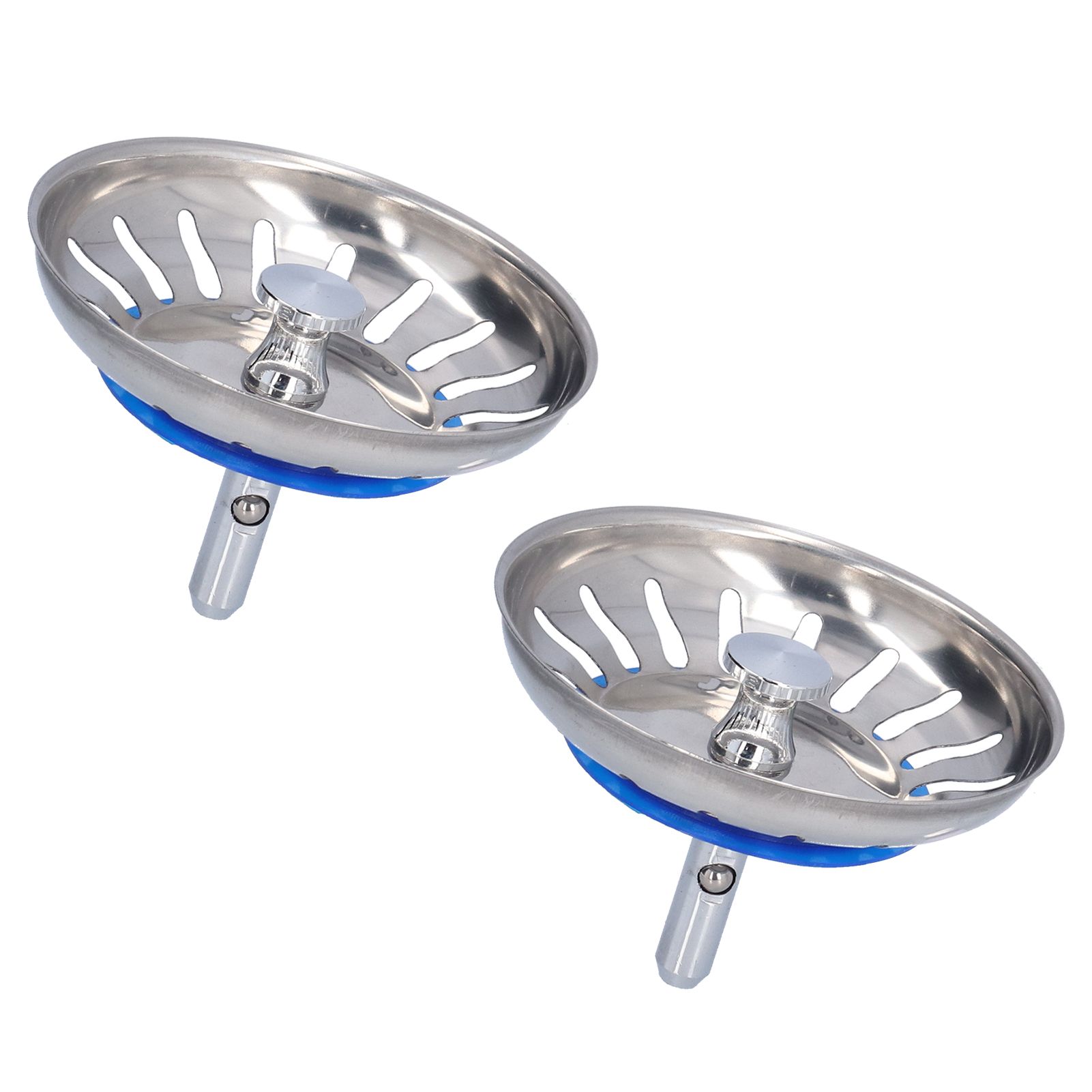 2Pcs Home Kitchen Sink Strainer Plug Stopper 304 Stainless Steel AntiClogging view 7