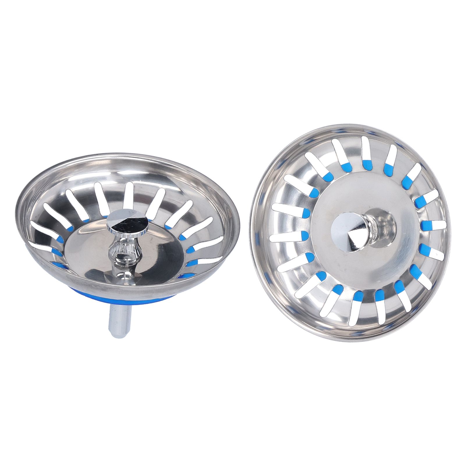 2Pcs Home Kitchen Sink Strainer Plug Stopper 304 Stainless Steel AntiClogging view 9