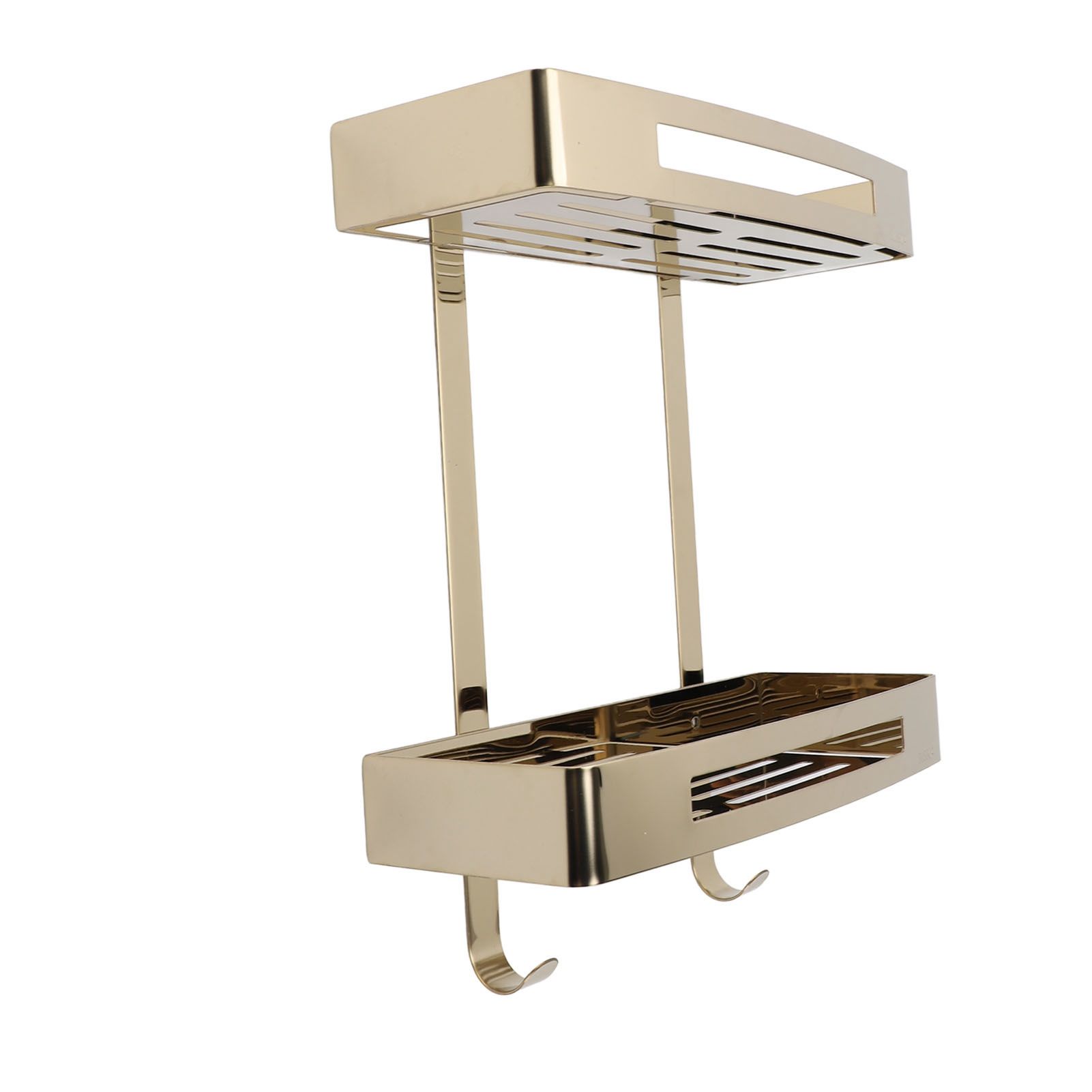 Bathroom Floating Shelves 304 Stainless Steel 2 Tier Wall Mounted Over Toilet