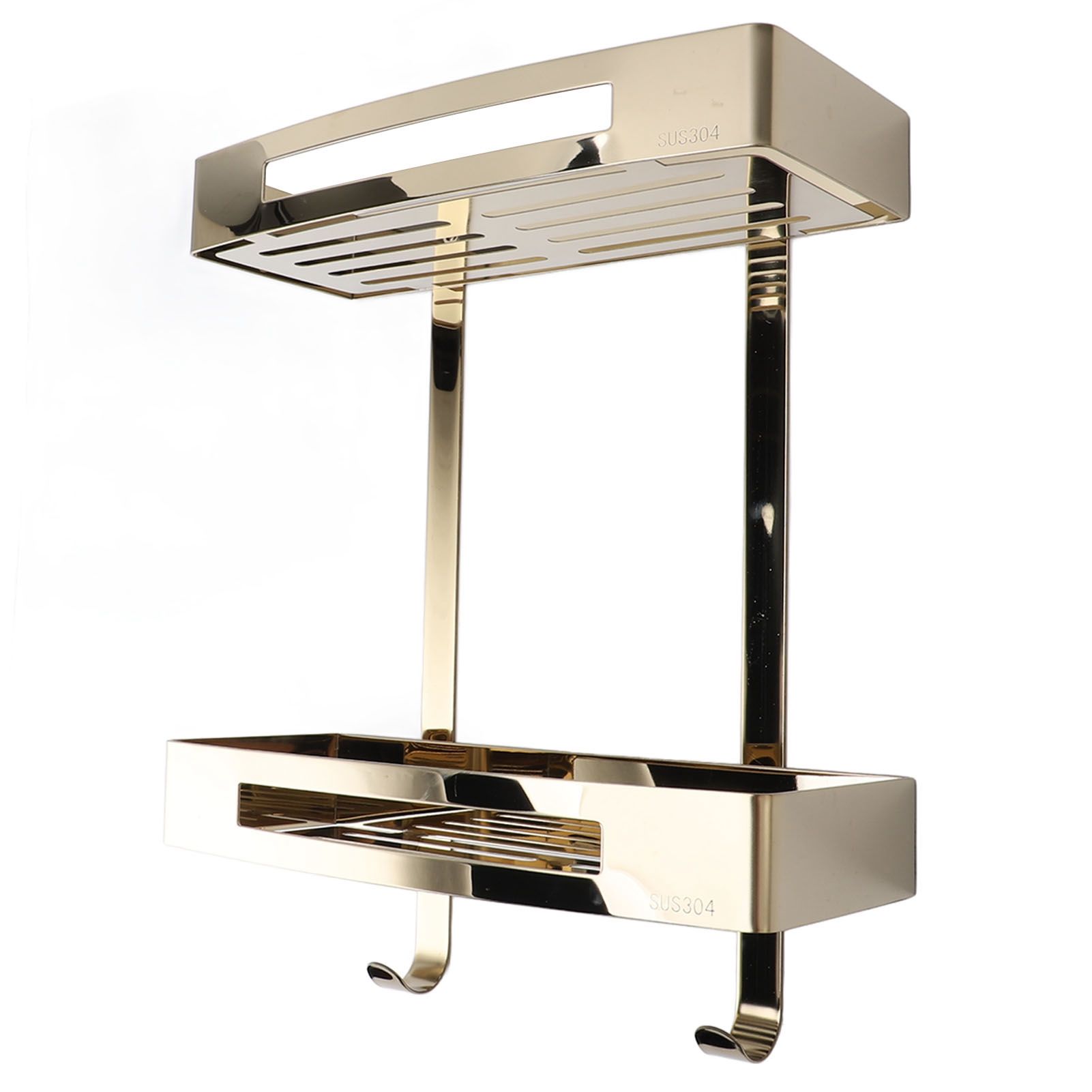 Bathroom Floating Shelves 304 Stainless Steel 2 Tier Wall Mounted Over Toilet view 11
