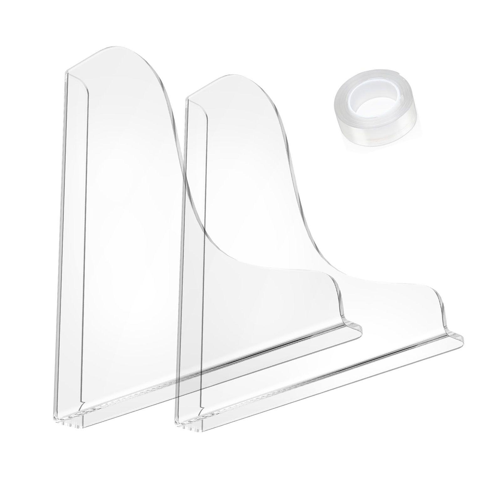 2PCS Clear Shower Splashing Guard Acrylic Bath Angle Protection Tub Corner view 3