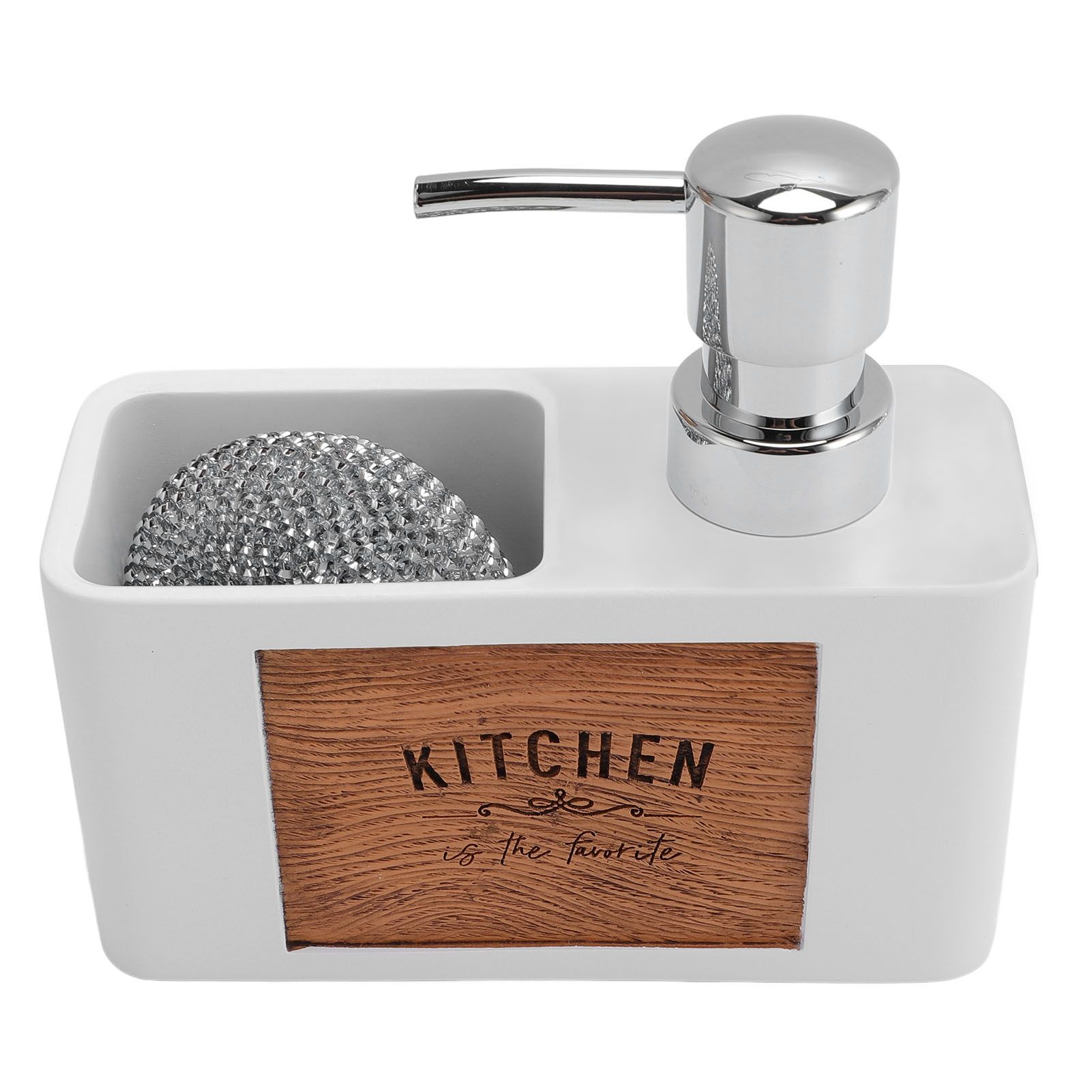 Dish Soap Dispenser Resin ABS Kitchen Liquid Soap Dispenser with Dish Brush view 6