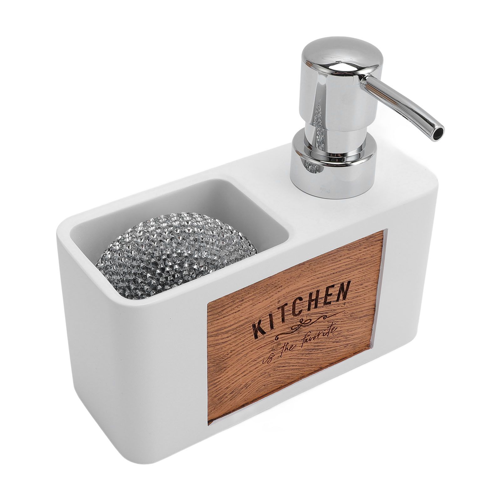 Dish Soap Dispenser Resin ABS Kitchen Liquid Soap Dispenser with Dish Brush view 10