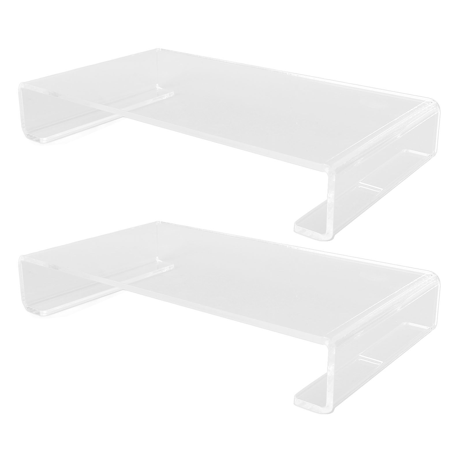 2PCS Acrylic Stand Polished Edges Multipurpose Acrylic Display Riser for