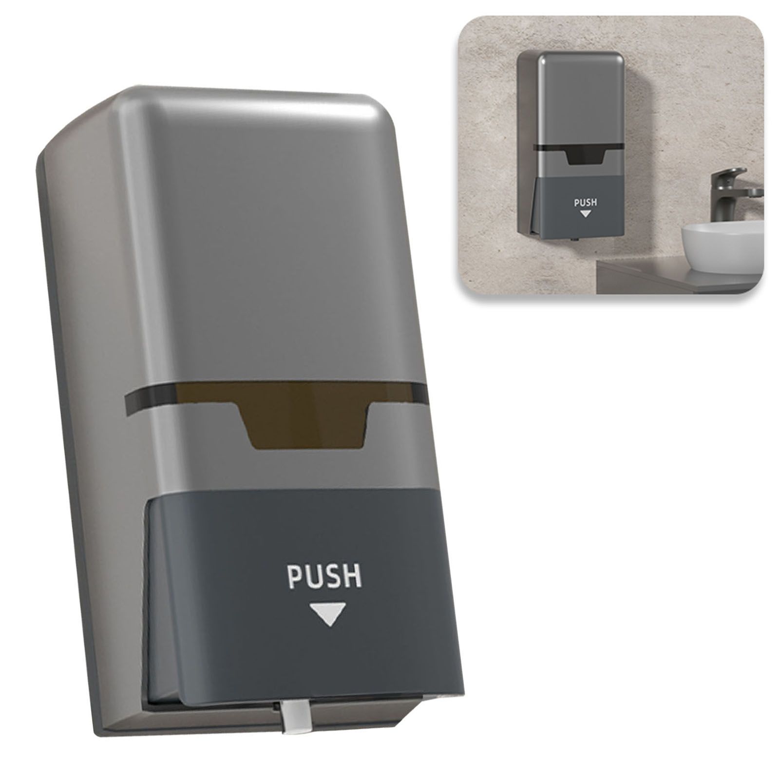 Manual Soap Dispenser 800ml Kitchen Bathroom Wall Mounted Commercial Liquid view 12