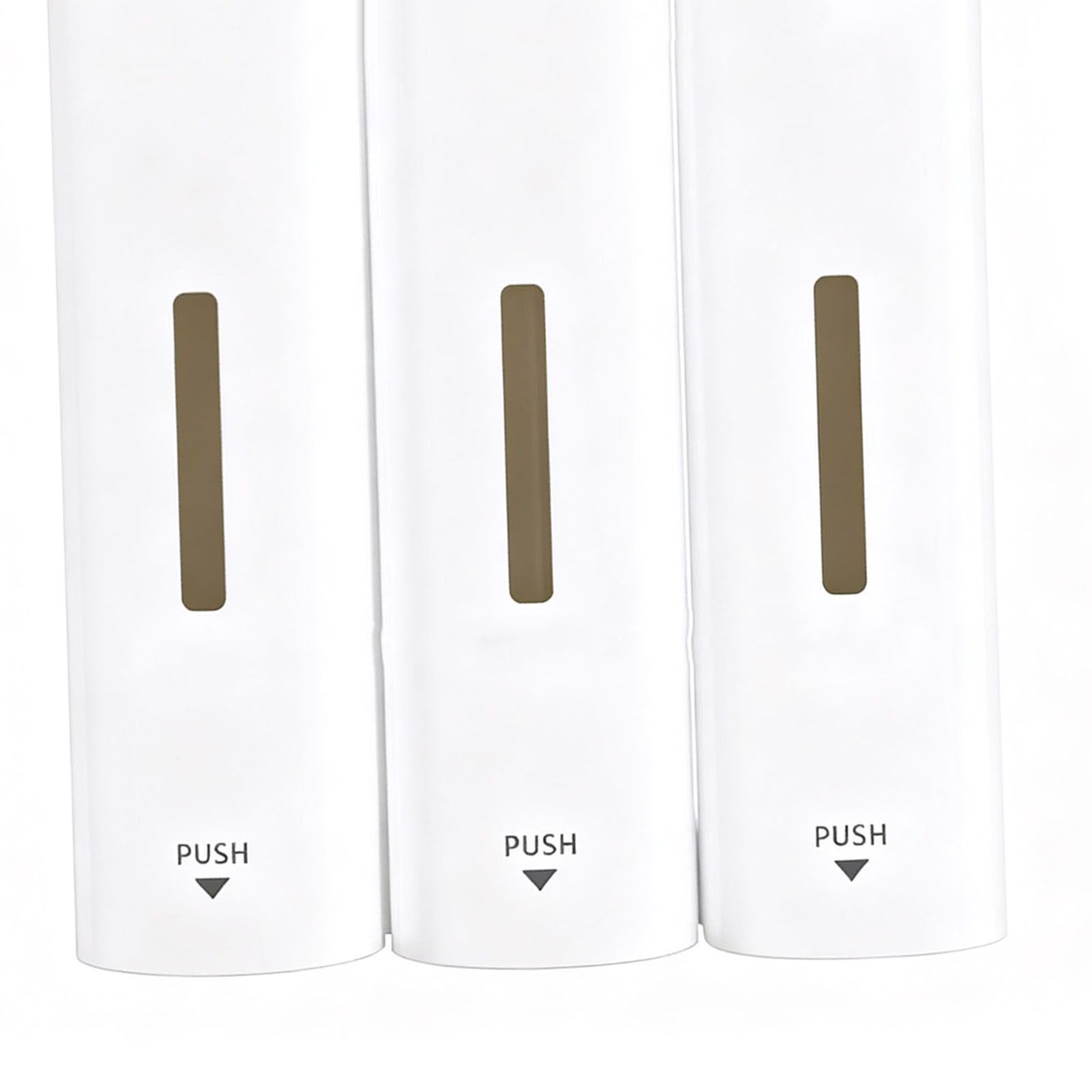 3 Chamber Manual Soap Dispenser Wall Mount Drip Liquid 350ml Each Capacity view 7