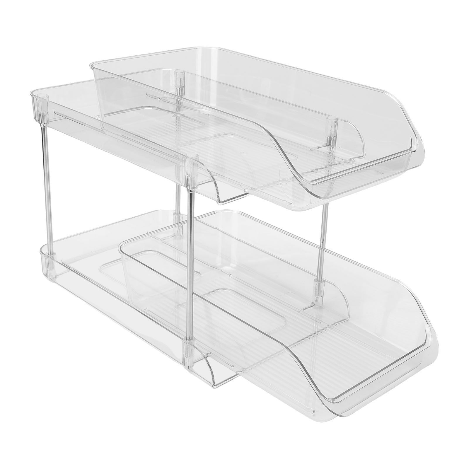 Under Sink Pull Out Organizer Multipurpose Stackable Transparent Space Saving view 6