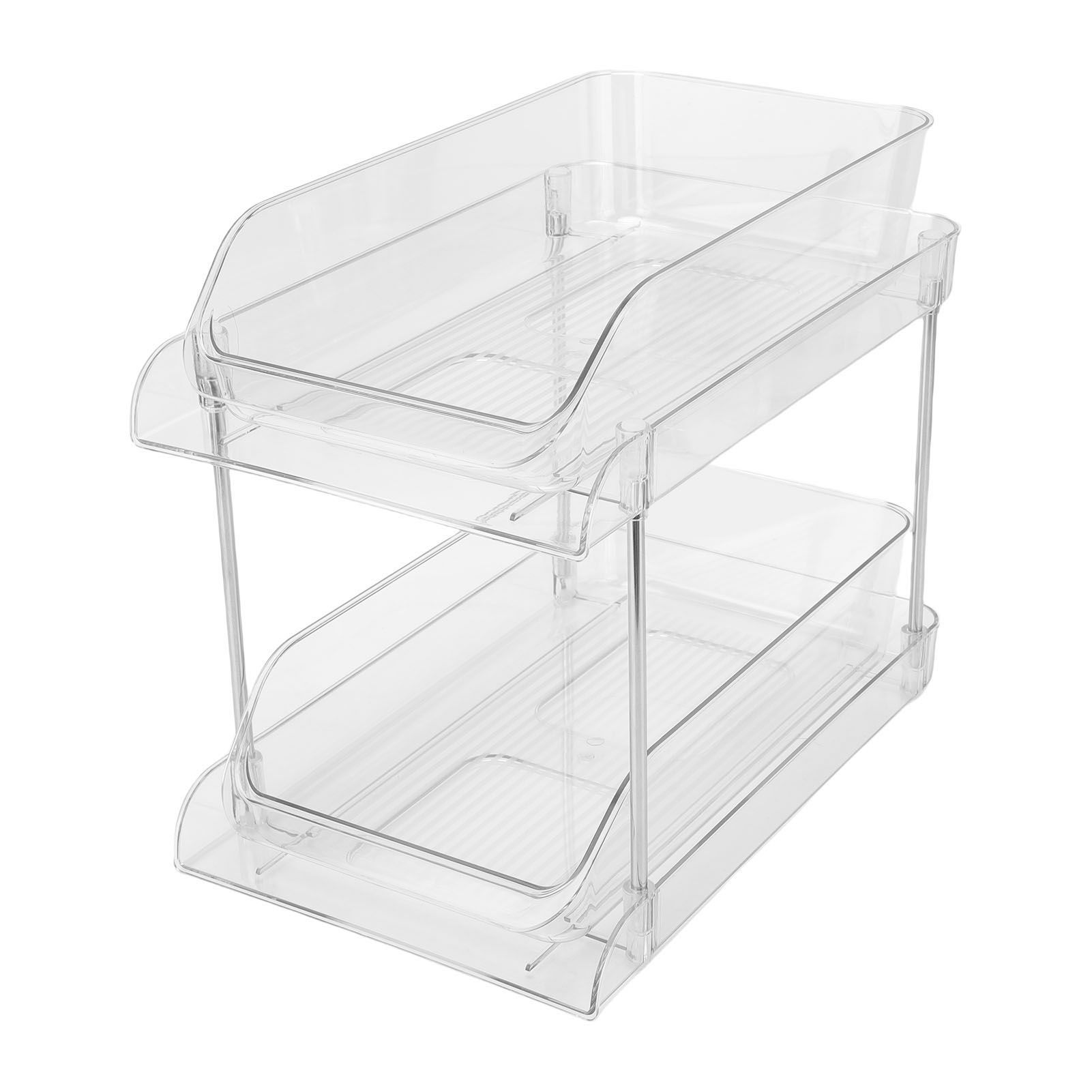 Under Sink Pull Out Organizer Multipurpose Stackable Transparent Space Saving view 8