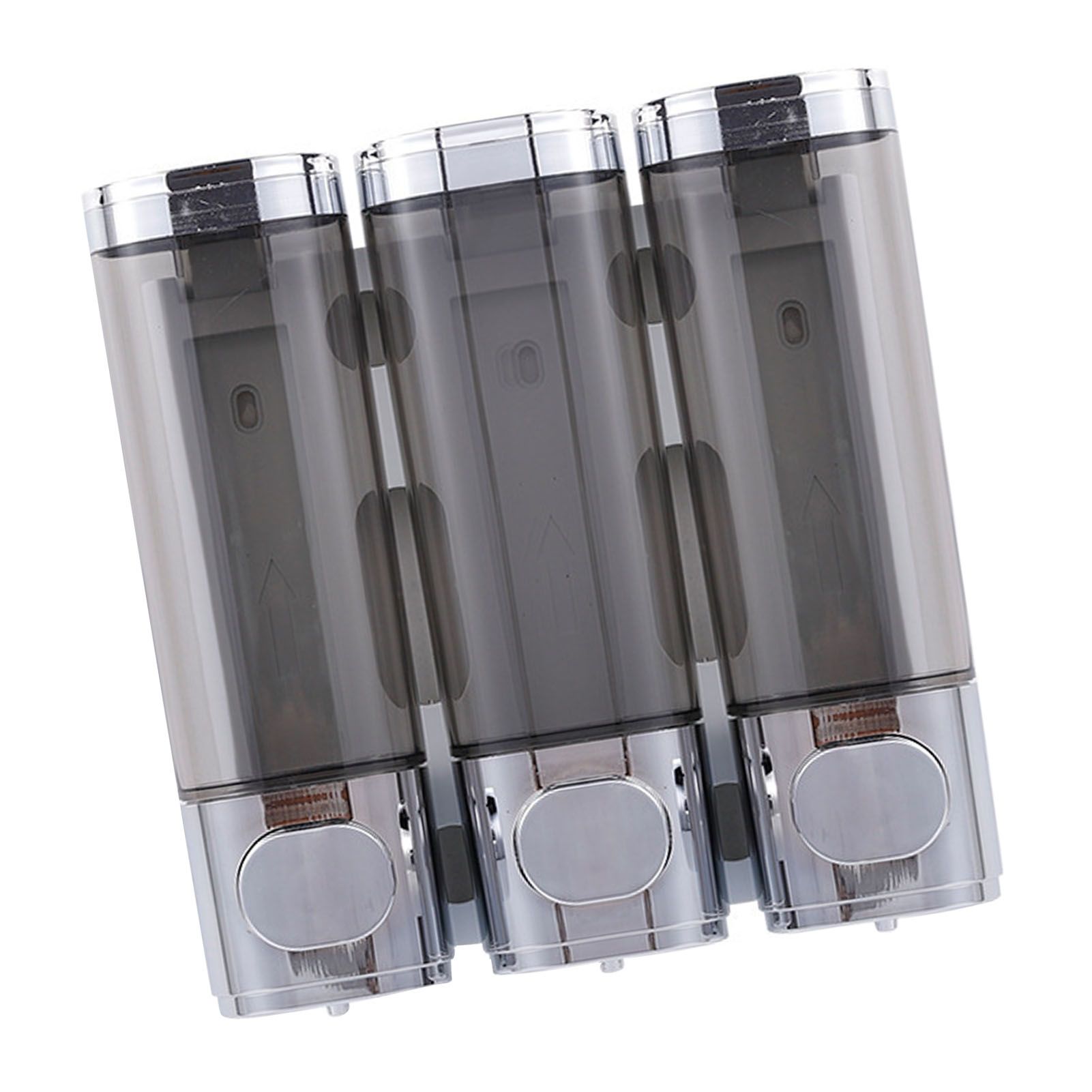 3 Chamber Shower Soap Dispenser 3x300ml Capacity Wall Mounted Shampoo and