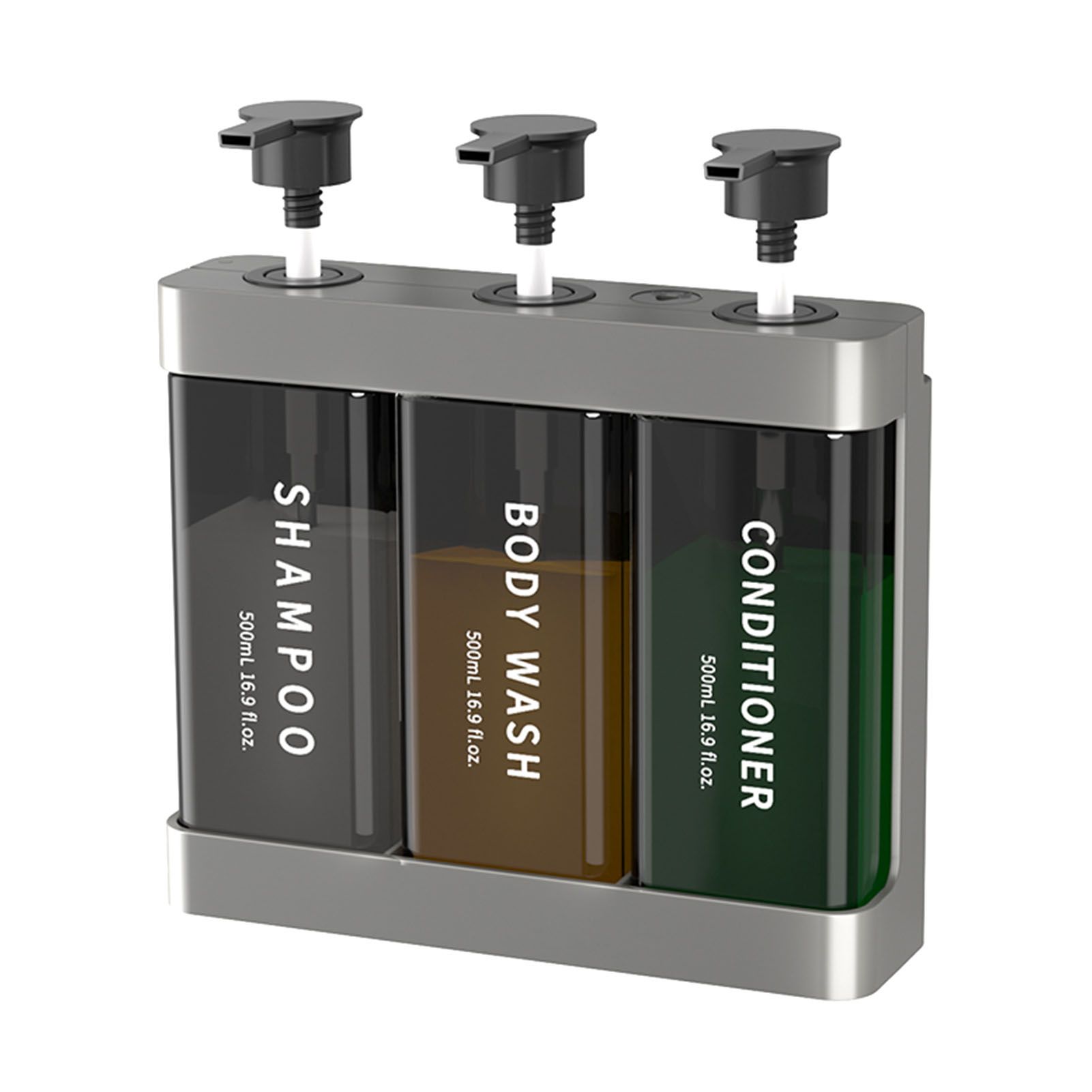 Soap Dispenser 3 Chamber Hand Press Soap Pump for Bathroom Kitchen Hotel view 6