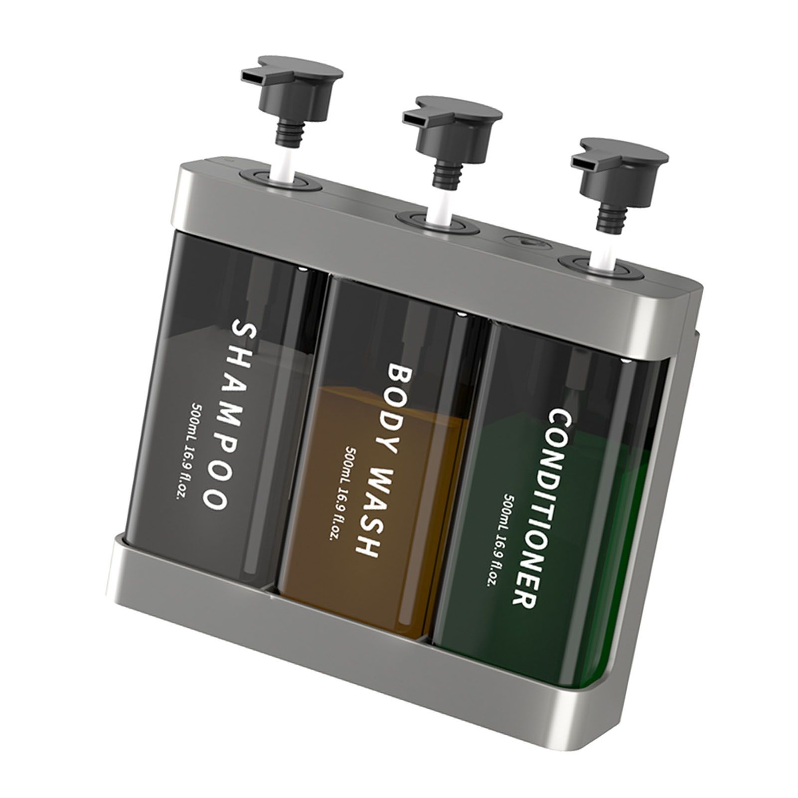 Soap Dispenser 3 Chamber Hand Press Soap Pump for Bathroom Kitchen Hotel view 8