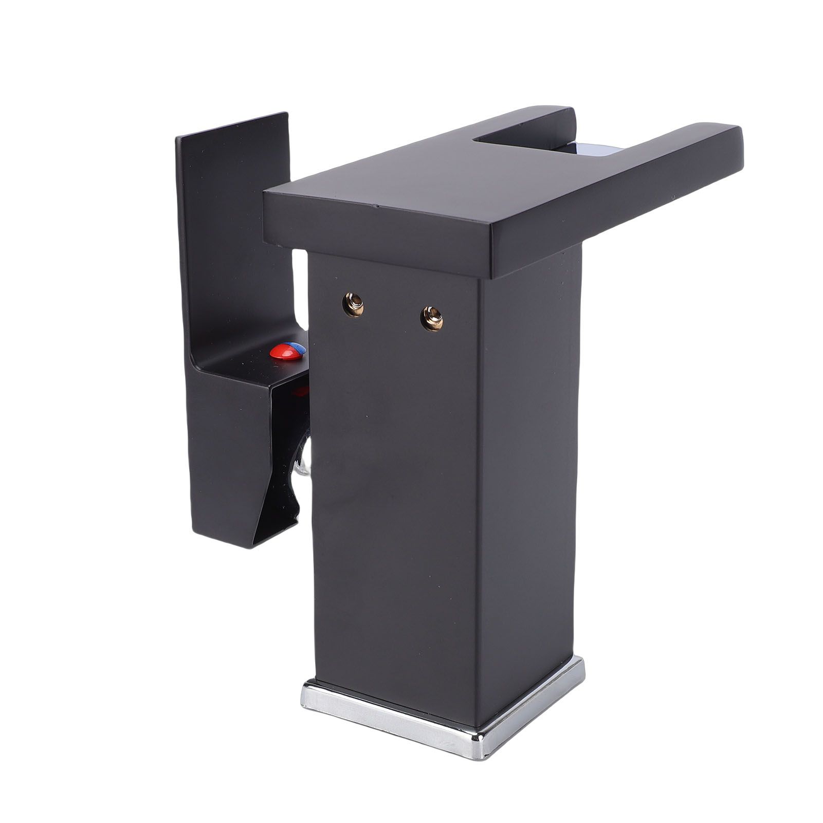 LED Bathroom Sink Faucet Black Waterfall Single Hole Handle Vanity Faucet with view 11