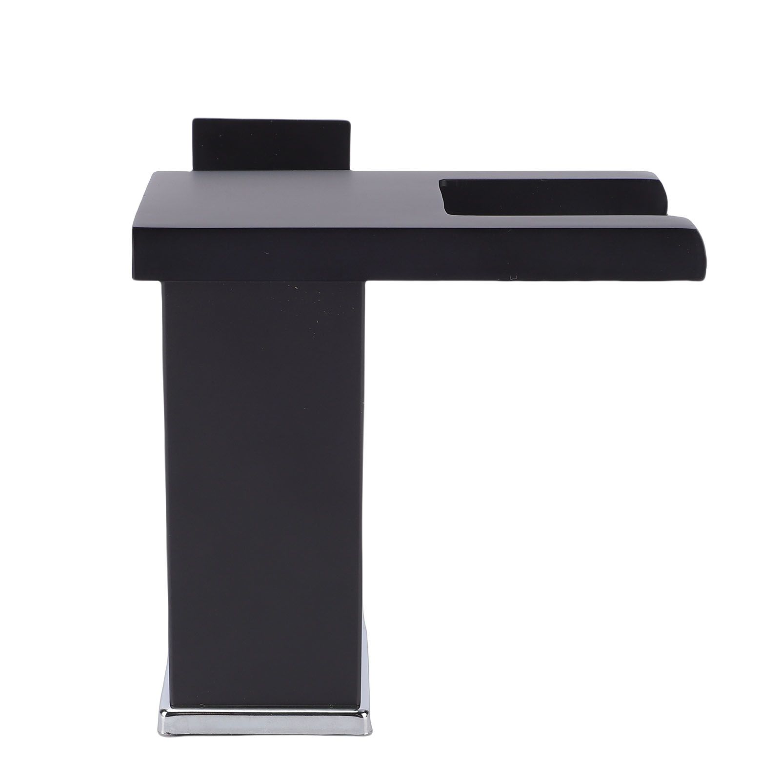 LED Bathroom Sink Faucet Black Waterfall Single Hole Handle Vanity Faucet with view 12