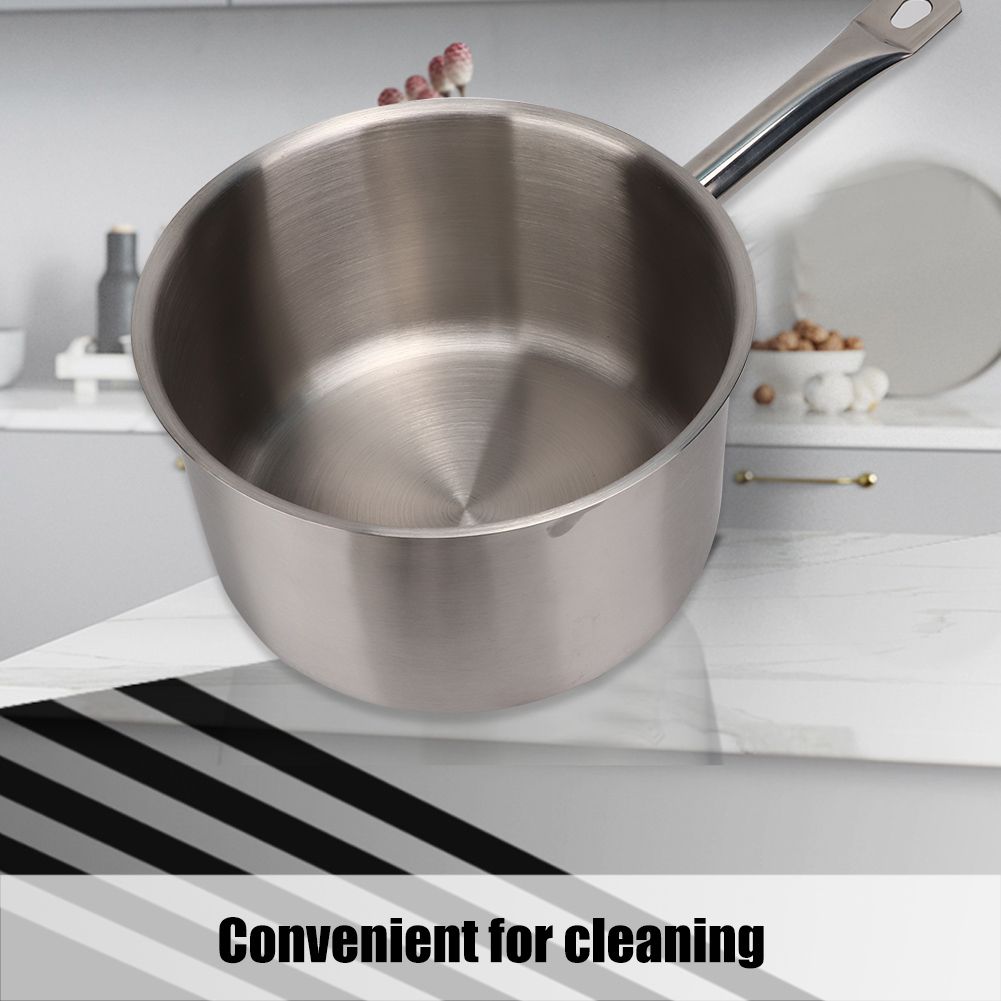 Stainless Steel Composite Bottom Cooking Pot Single Handle Saucepan with Lid view 7