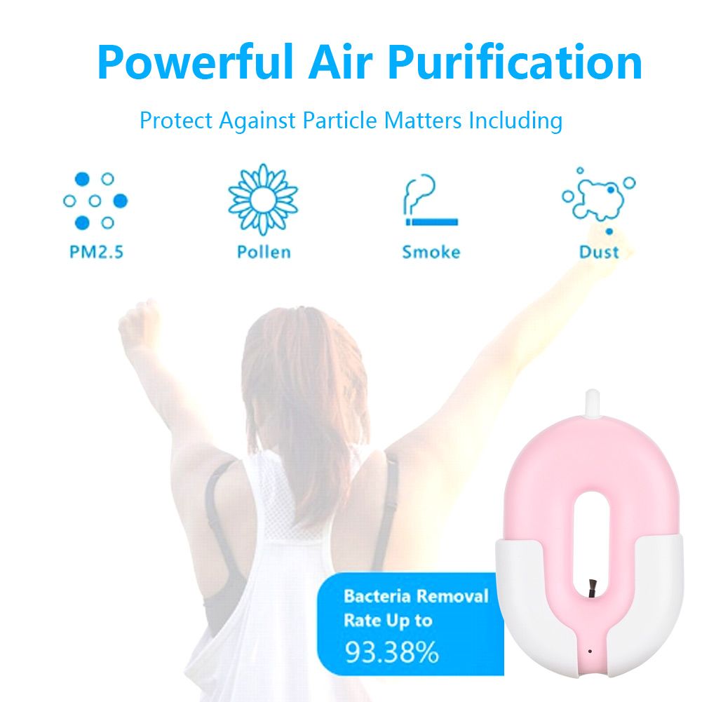 Neck Hanging Necklace Type Mini Portable Negative Ion Air Purifier Low Noise view 11