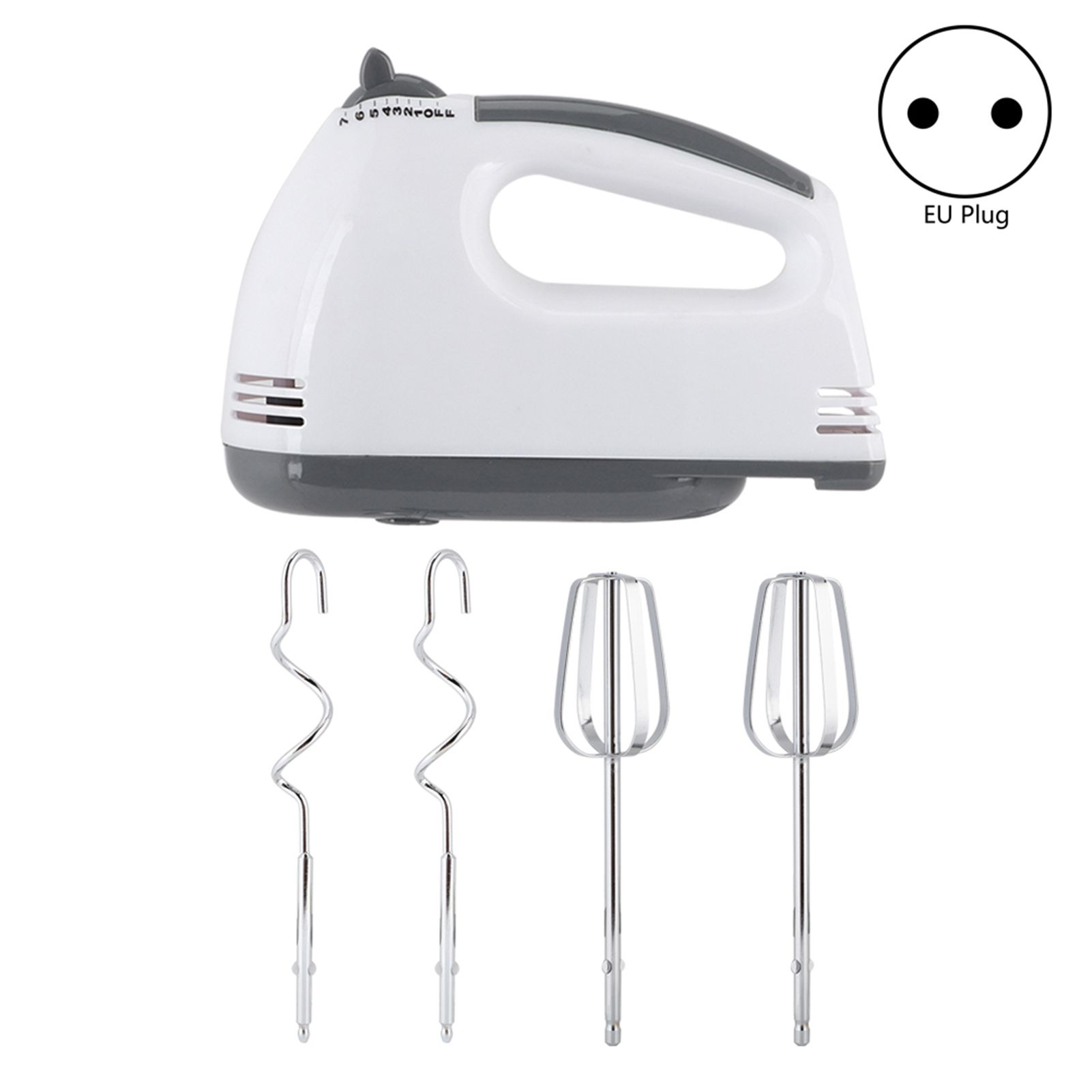 7 Speeds Household Handheld Electric Egg Beater with Rods for Eggs Beating view 2