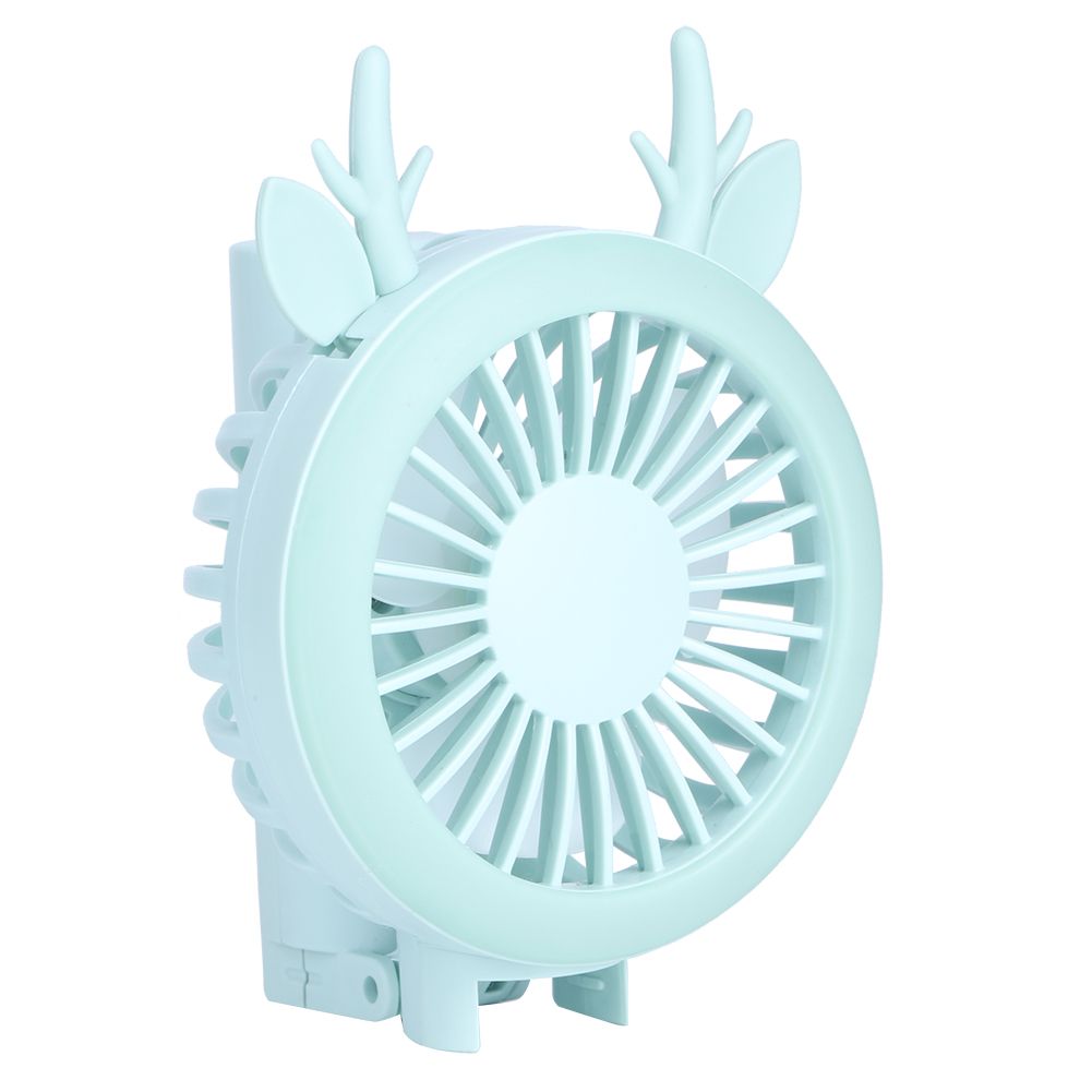Handheld Folding Fan Mini Table Fan USB Charging for Travel Office RoomGreen view 11