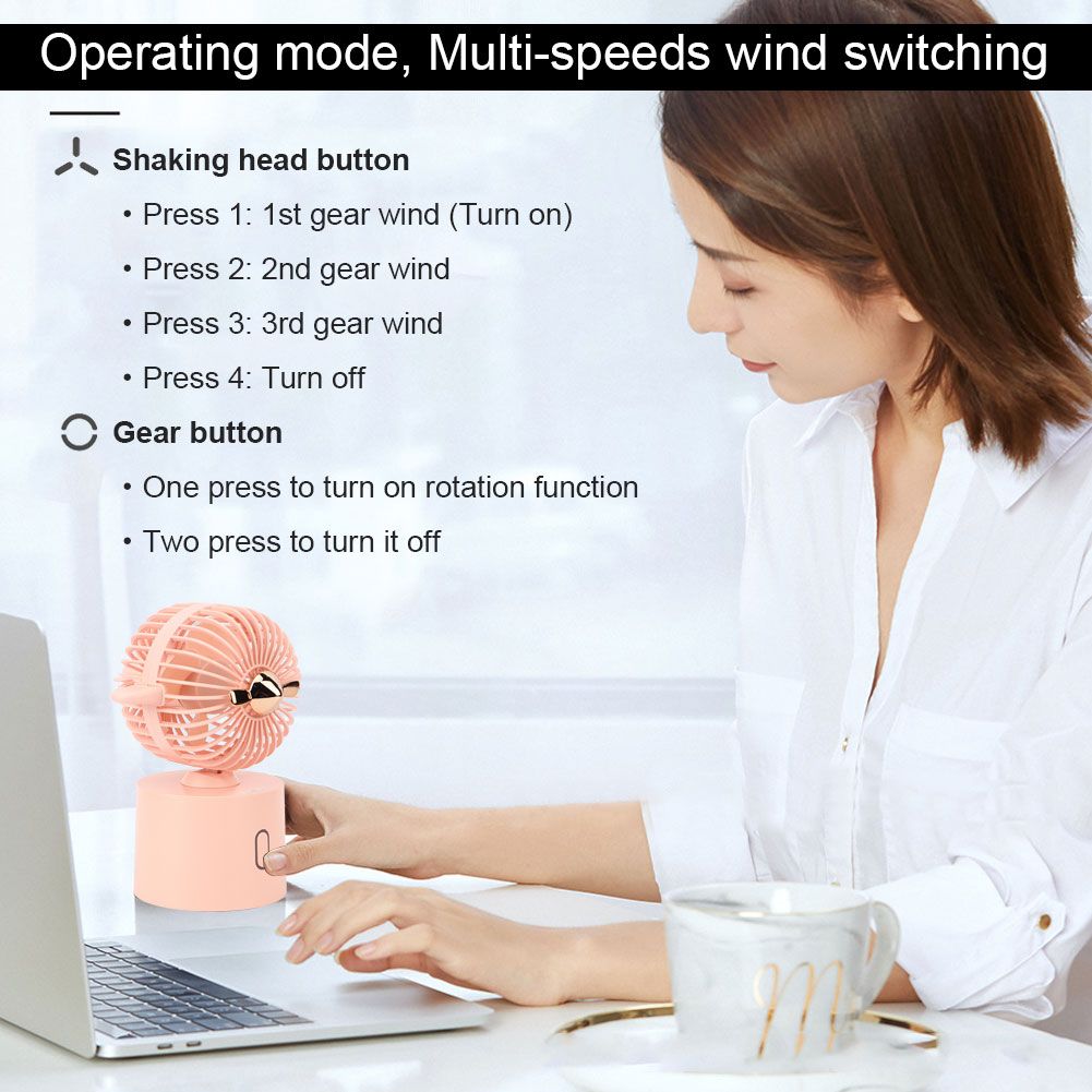 Innovative Airplane Shaped Desktop Mini Portable Fan USB Charging for Home view 10