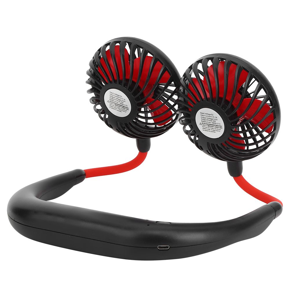 Daisy Pattern Portable Hand Free Neck Hanging Fan USB Rechargeable 3-Speed view 12