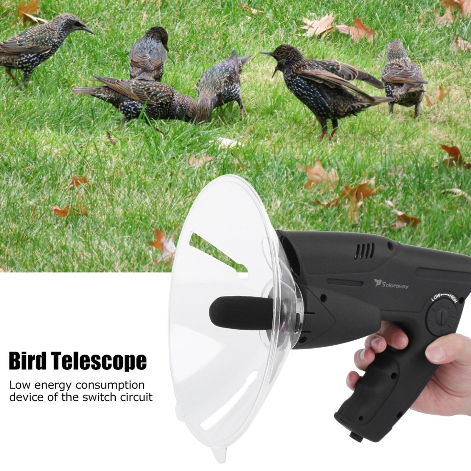 Birdwatching Telescope Bird Sound Observation Recorder Amplifier for Home Garden view 12