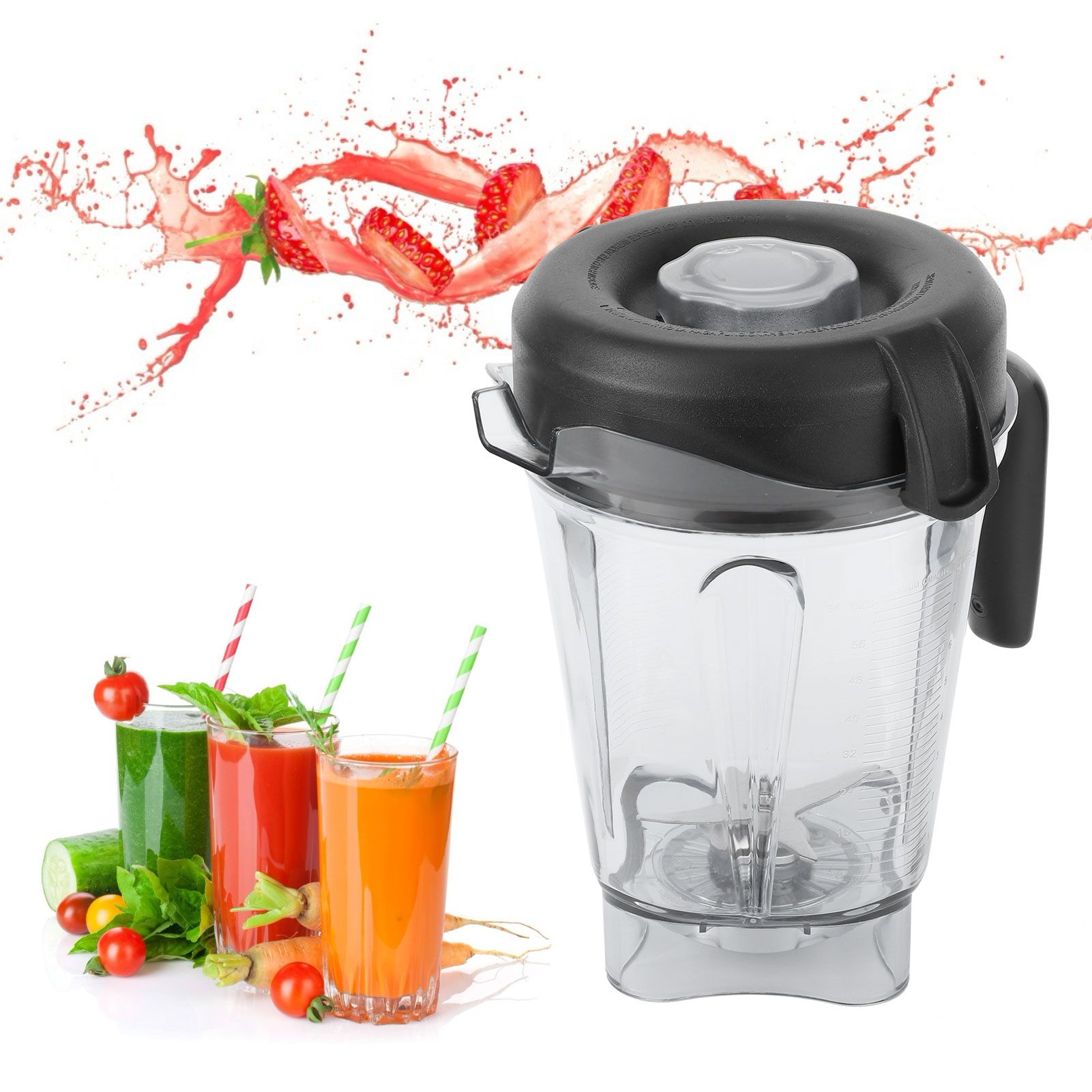 Transparent Food Blender Container with Blade Lid Replacement Accessories Fit view 9