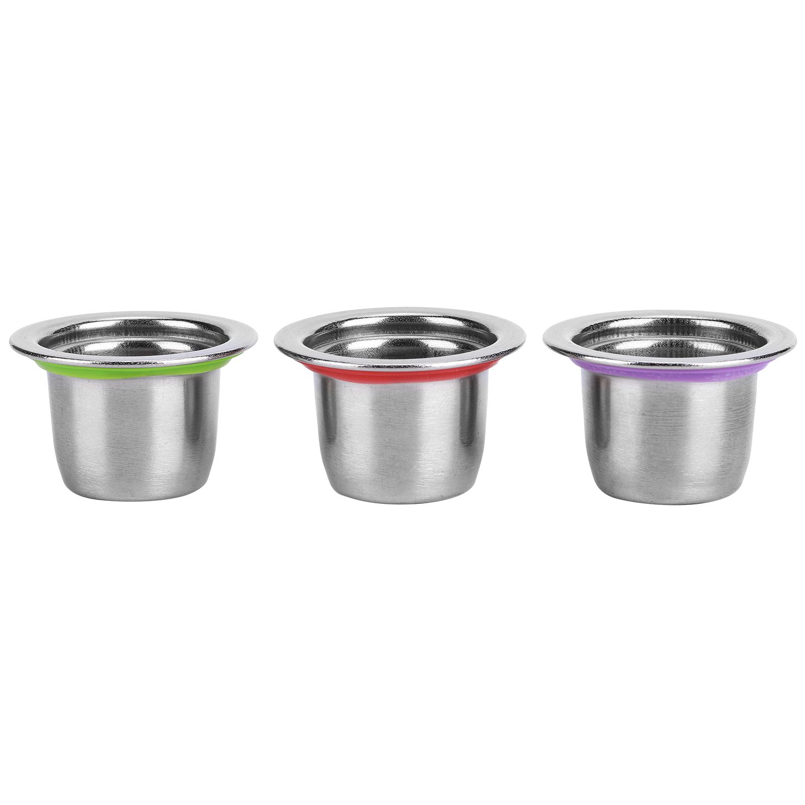 3Pcs/Set Coffee Capsule Reusable Pod Stainless Steel Refillable Filter view 2
