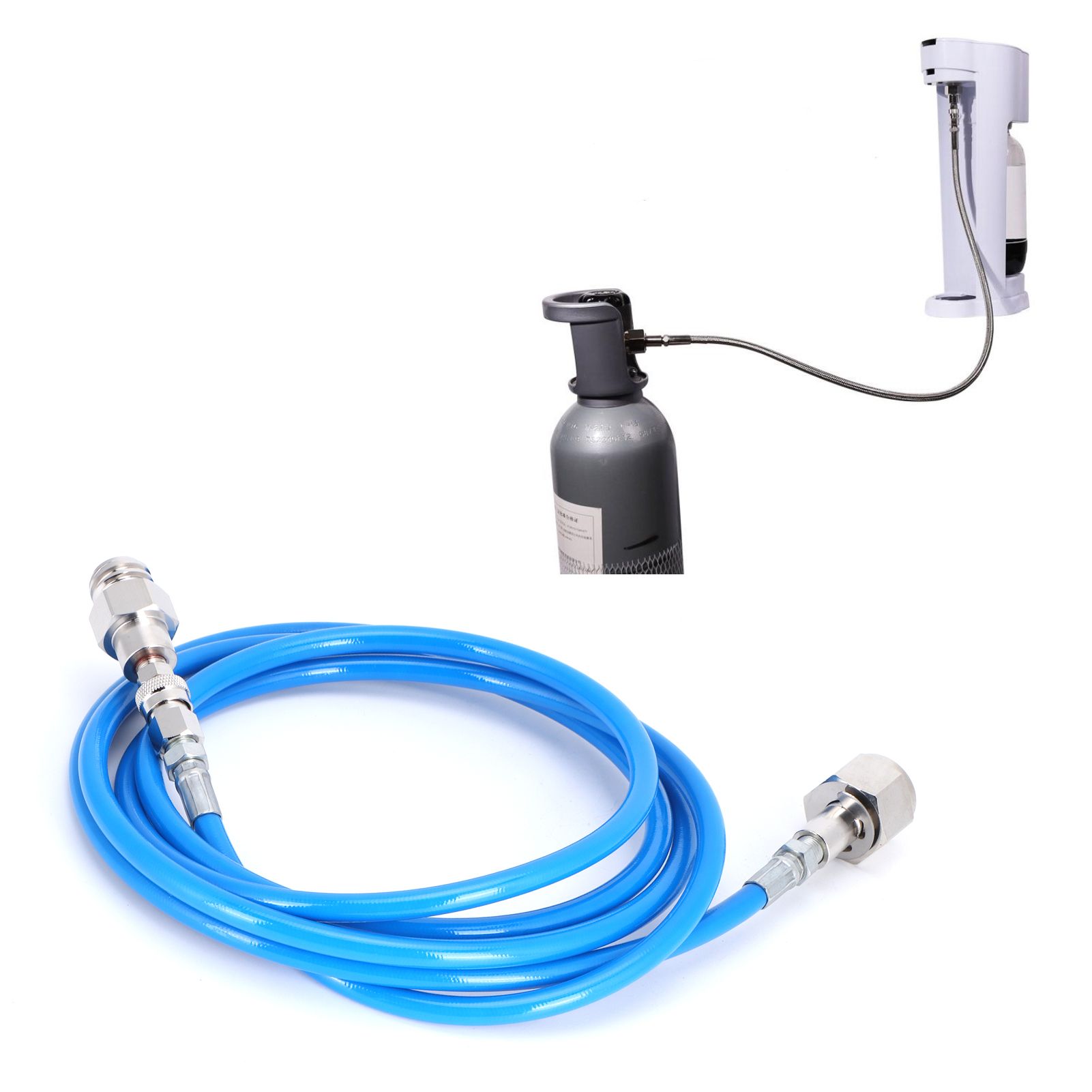 G5/8‑14 2.5m External Soda Hose Universal CO2 Gas Cylinder Refilling Adapter view 9