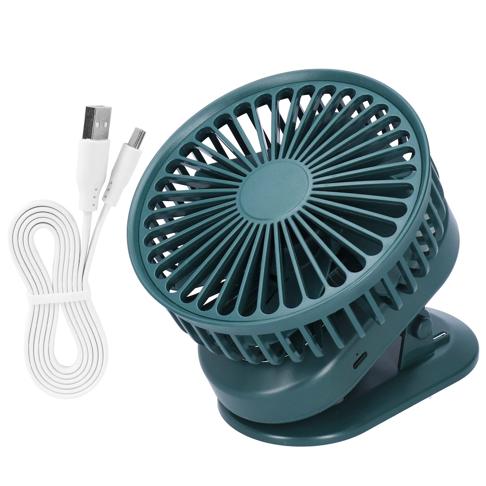 3‑Gears Portable Electric Fan Fully Automatic Shaking Head Electric Fan USB view 2