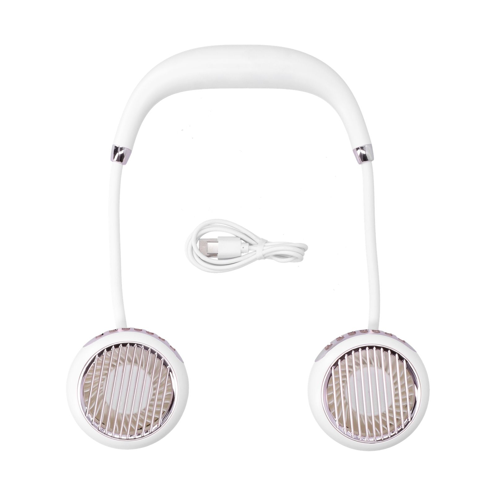 Adjustable USB Rechargeable Electric Fan Portable Neck Electric Fan for Summer view 2