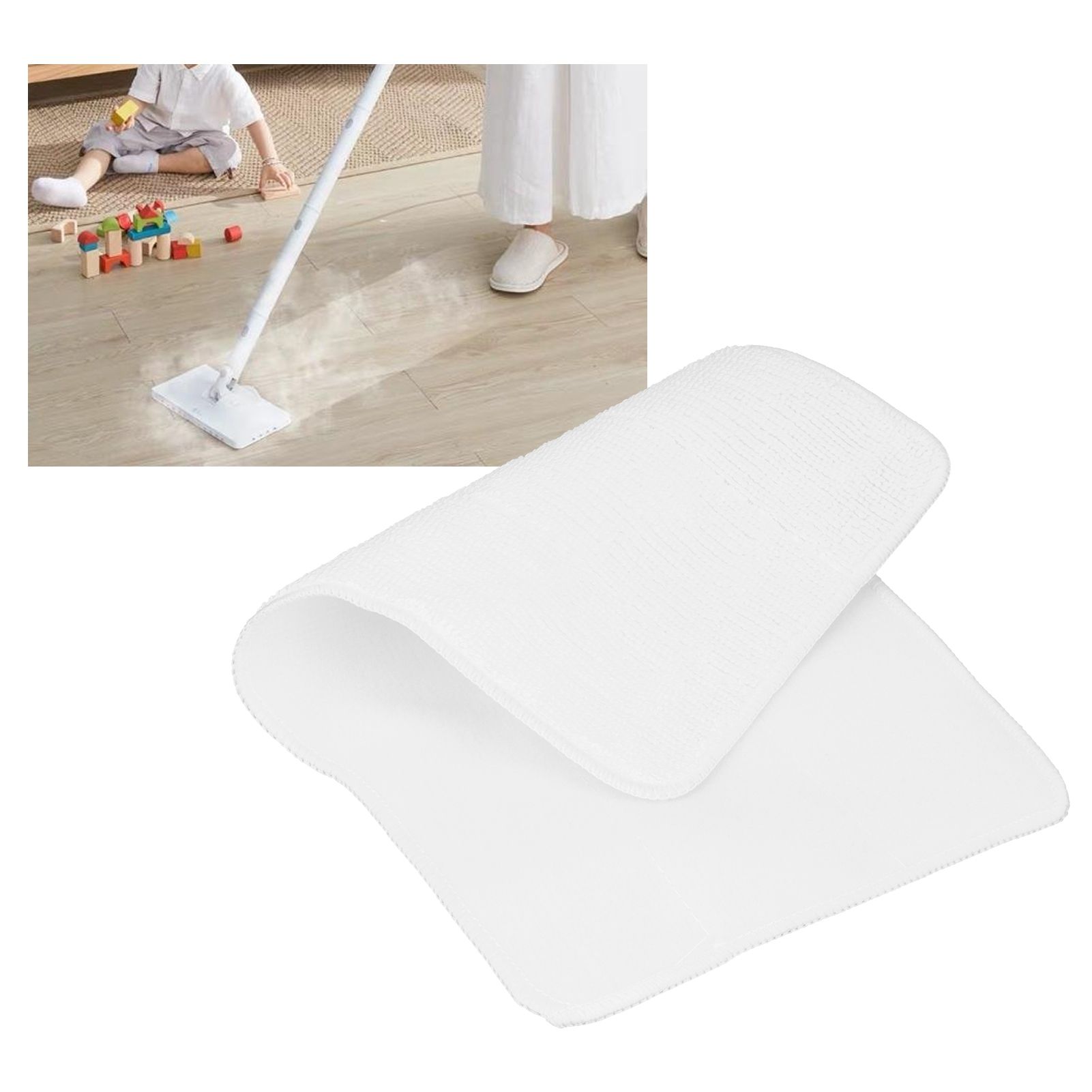 Fiber Cleaning Mop Cloth Pad Replacement for Deerma Cleaner Mop ZQ610 ZQ600 ZQ100 view 11