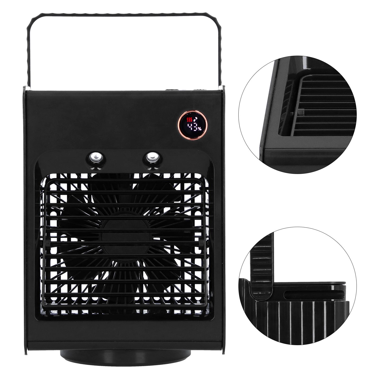 2 in 1 Oscillating Spray Humidification Fan with Light USB Charging Desktop view 4