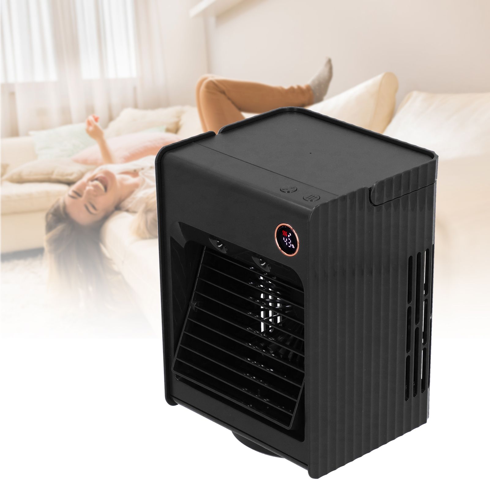2 in 1 Oscillating Spray Humidification Fan with Light USB Charging Desktop view 12