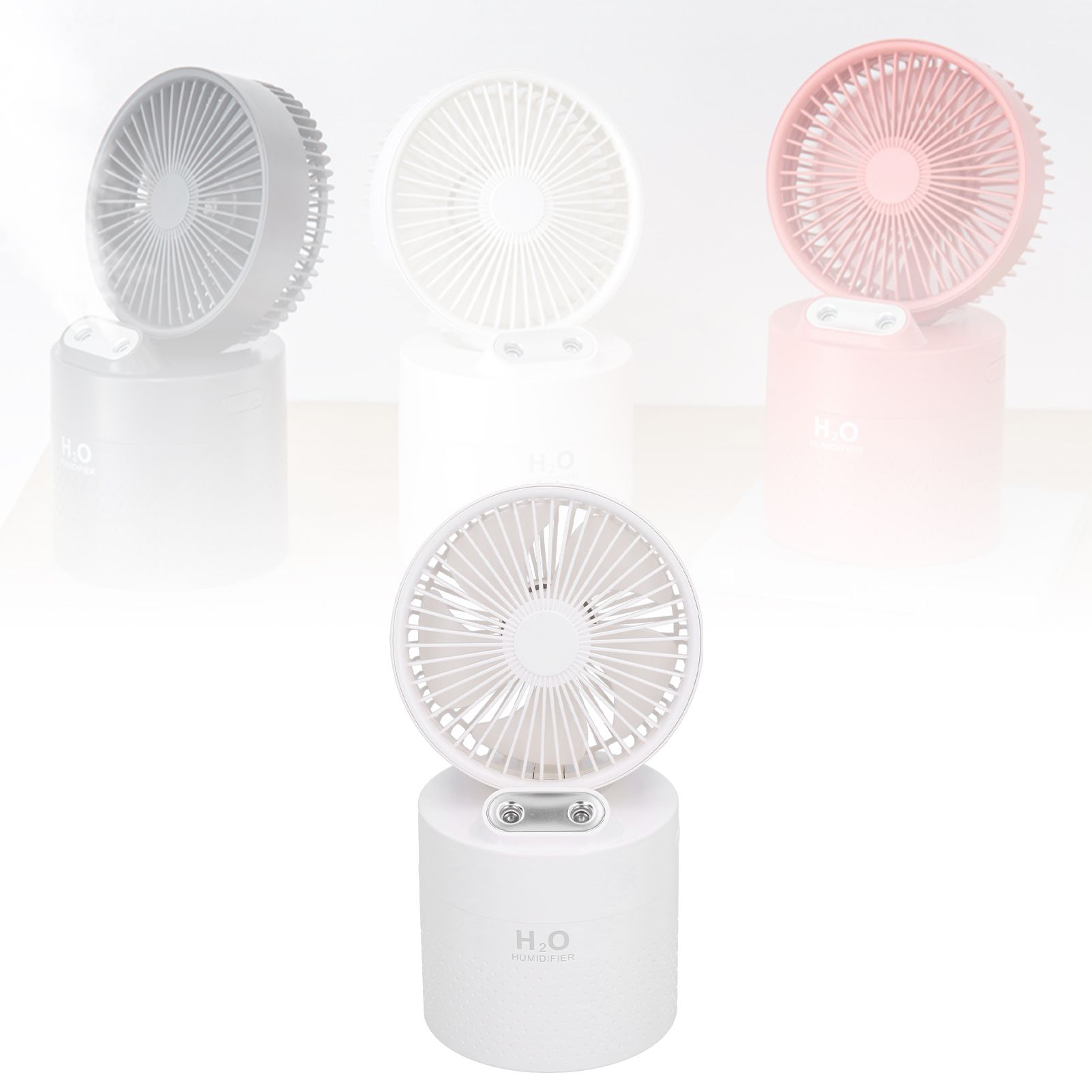 4000mAh Humidifier Fan Dual Mist Spray USB Charging Fan Cooling Humidifier for view 11