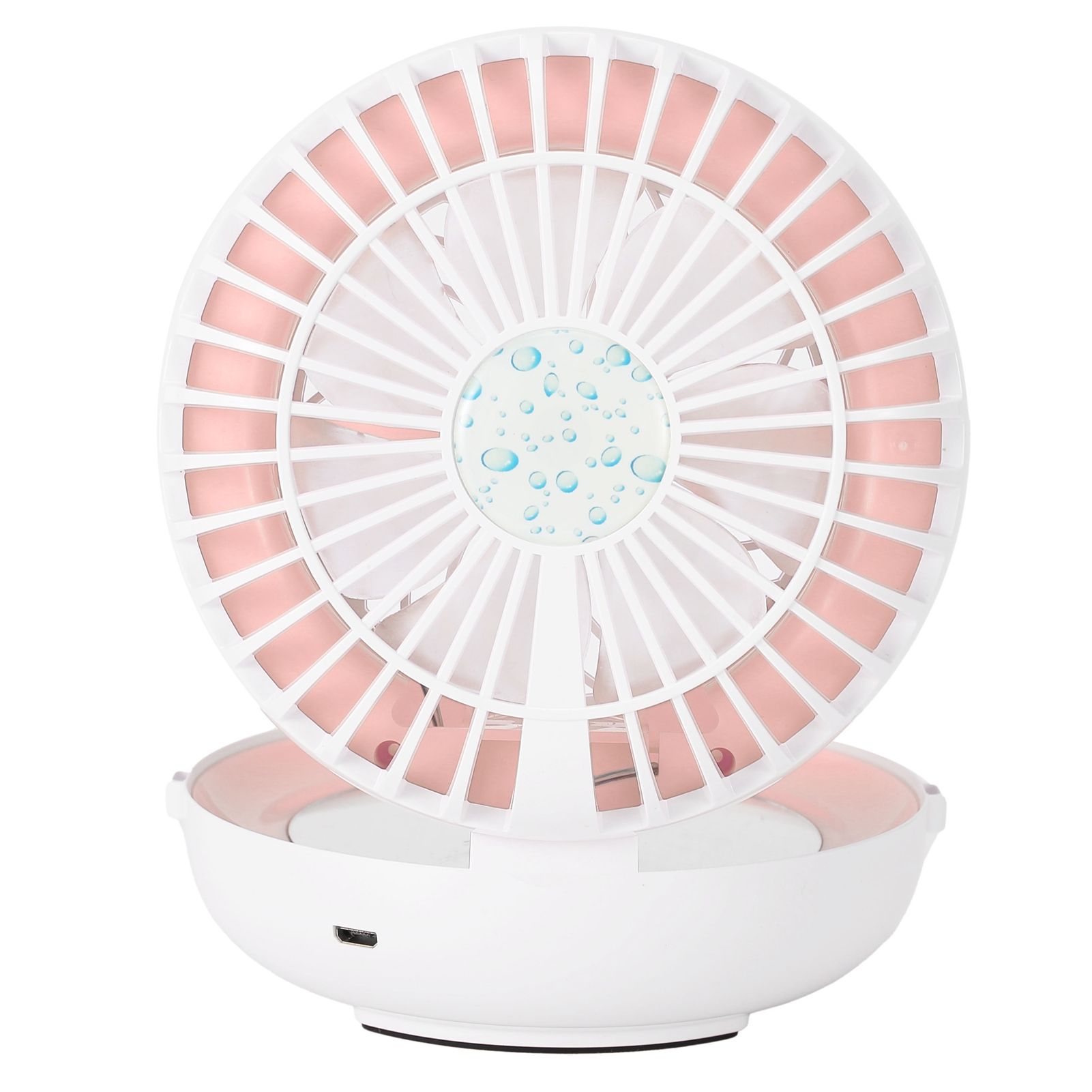 Multifunctional Folding Fan Portable USB Charging Makeup Mirror Humidifier view 3