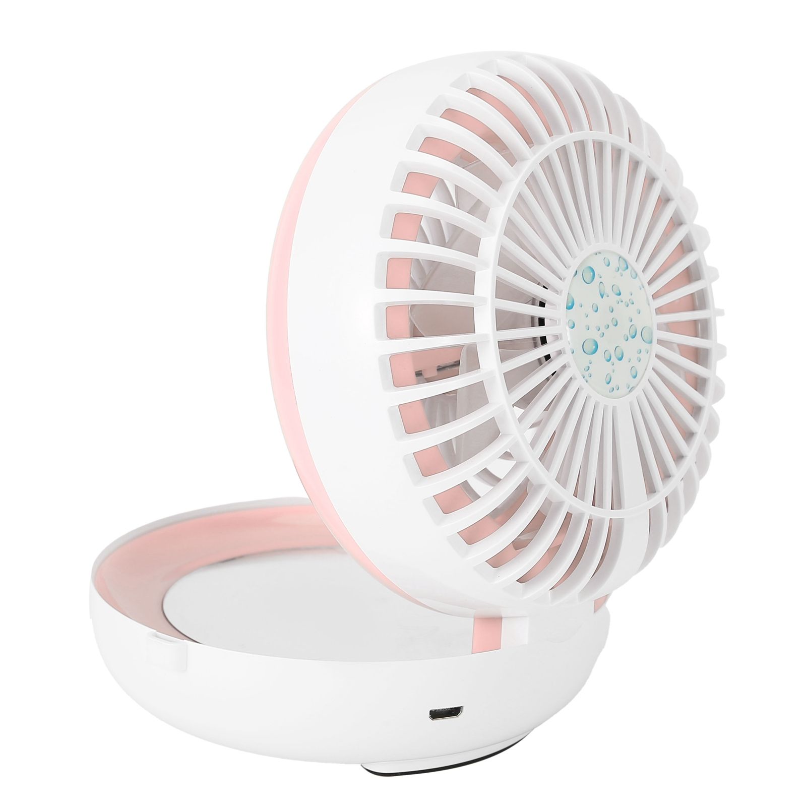 Multifunctional Folding Fan Portable USB Charging Makeup Mirror Humidifier view 9