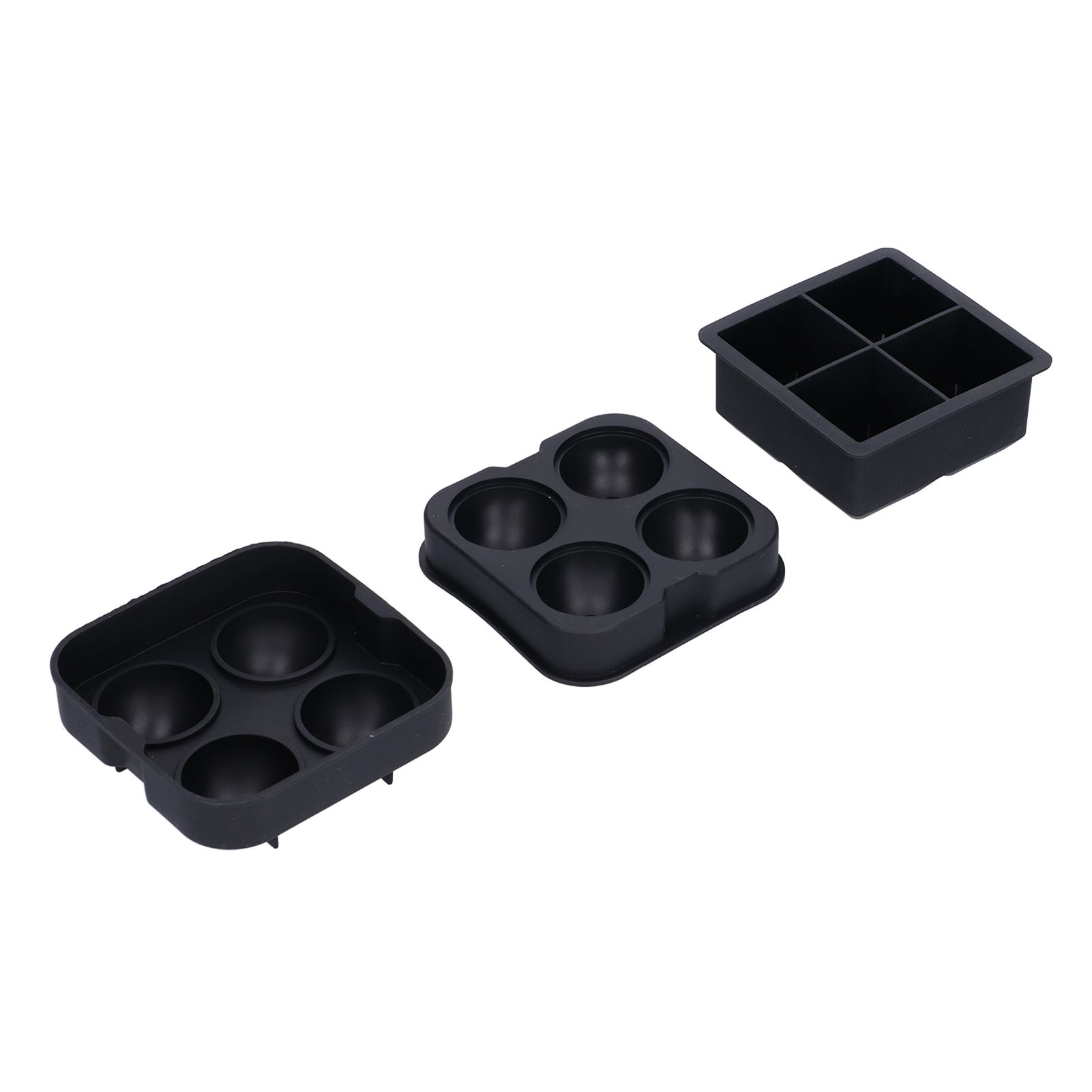 2Pcs Ice Mold 4‑Grids Reusable Elastic Silicone DIY Ice Cubes Maker Mold Tray view 6