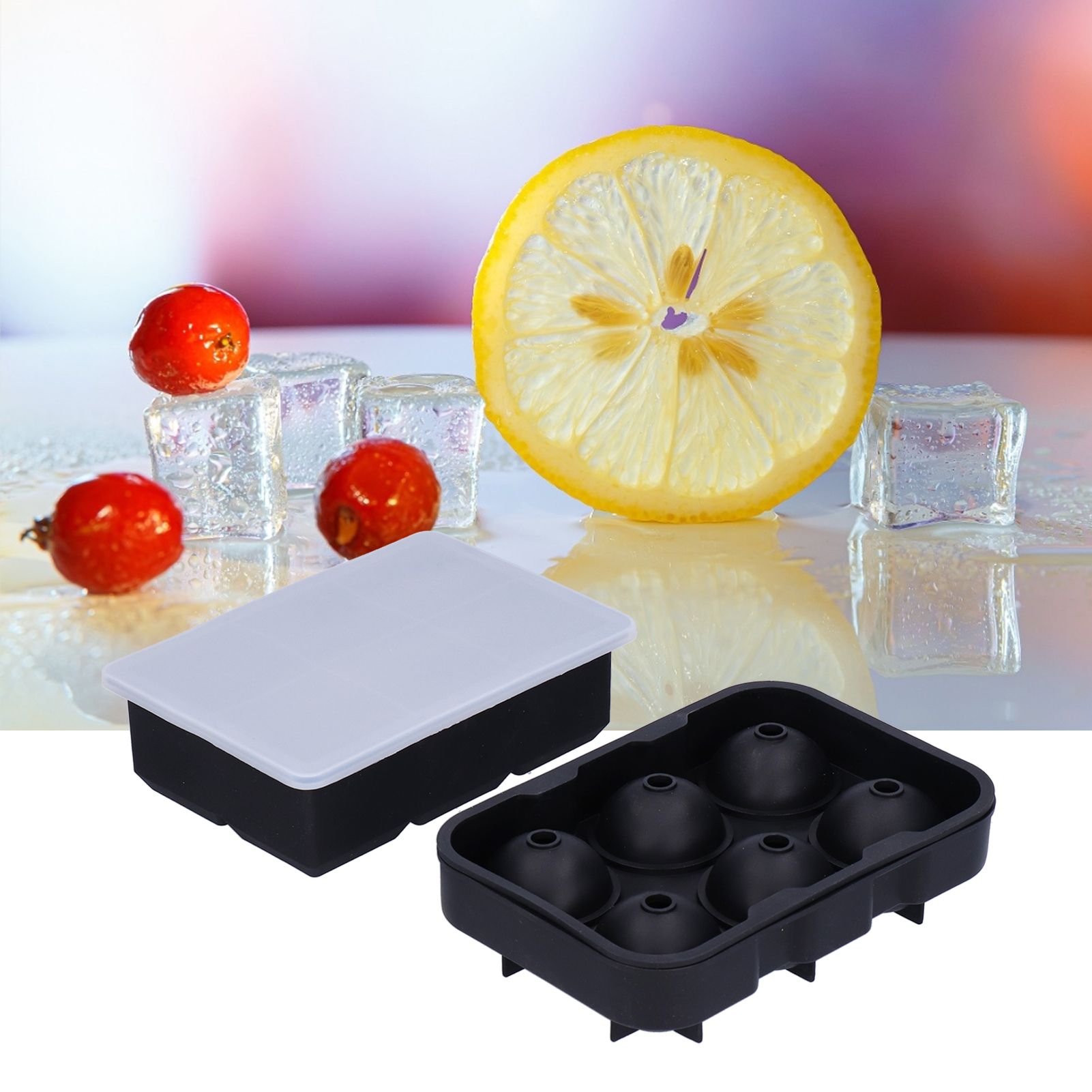 2PCS 6 Grid Ice Cubes Tray Silicone NonStick Ice Cubes Maker DIY Kitchen view 11