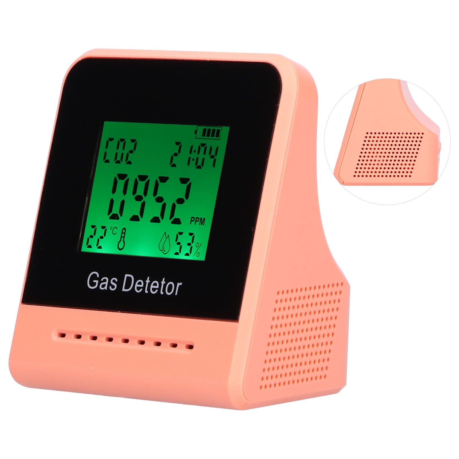 400-5000ppm Air Quality Detector CO Temperature Humidity Monitor with Clock view 9